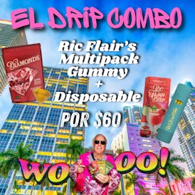 El Drip Combo| 1 Ric Flair's Diamond Multipack Gummies + 1 Ric Flair's Drip Disposable por $60