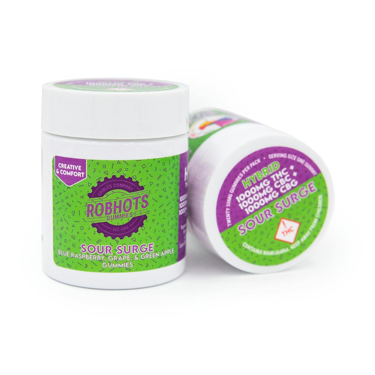 ➕MEDICAL CARD REQUIRED** ROBHOTS 1000mg Gummies - SOUR SURGE