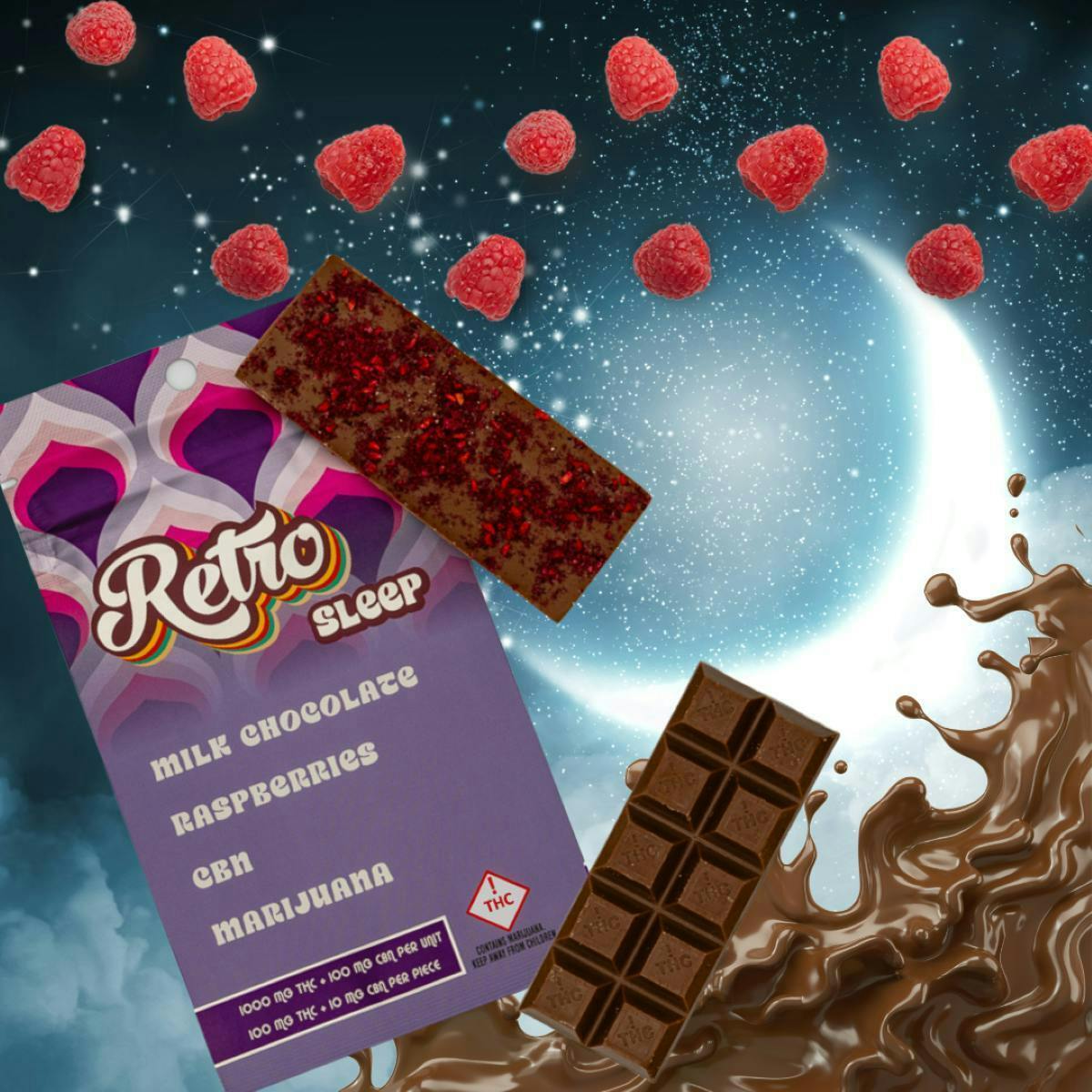 ➕MEDICAL CARD REQUIRED** Retro Sleep Chocolate Bar 10:1 THC:CBN