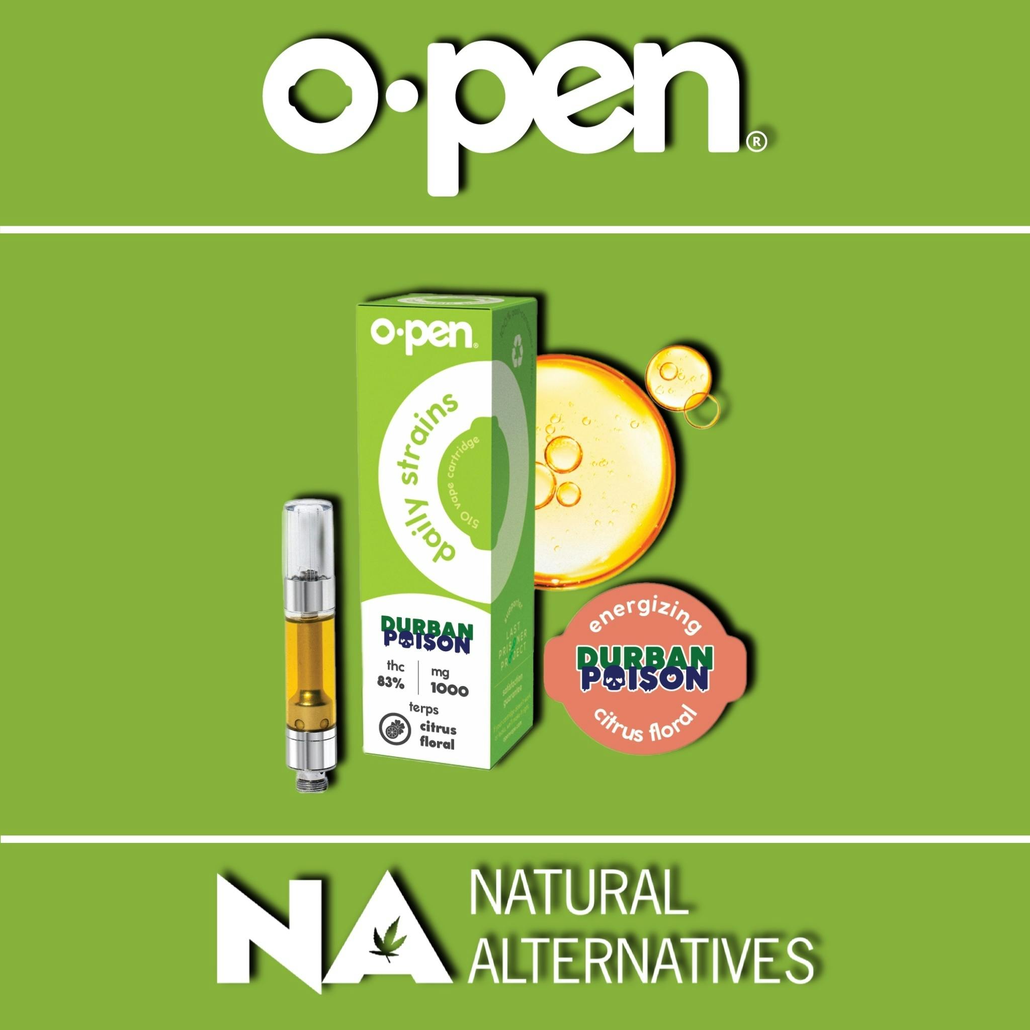 oPen - 1000mg Reserve Cartridge - Durban Poison - Tax Included