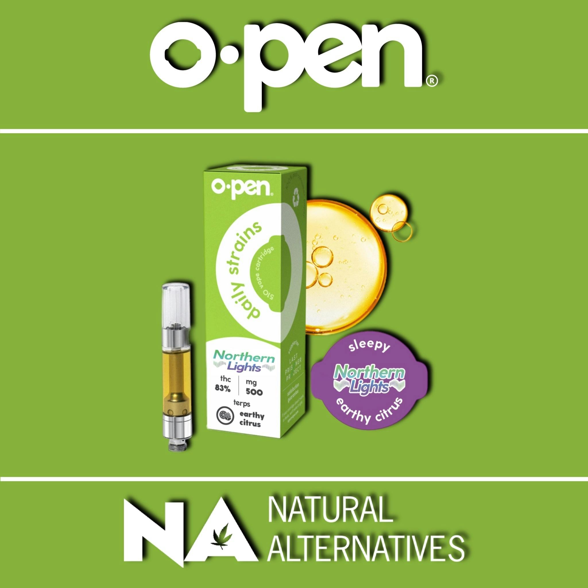 oPen - 500mg Reserve Cartridge - Northern Lights - Tax Included