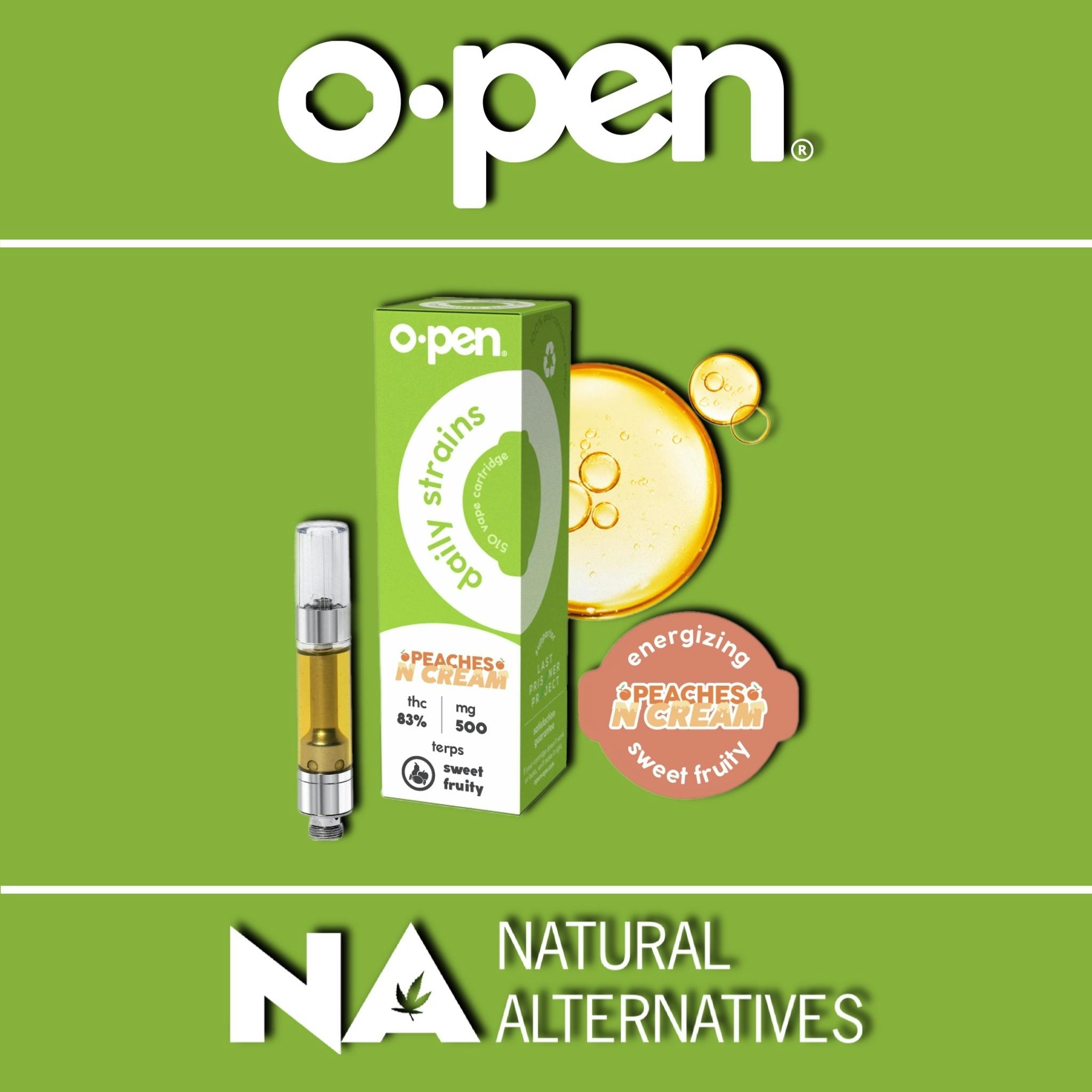 oPen - 500mg Reserve Cartridge - Peaches N Cream - Tax Included