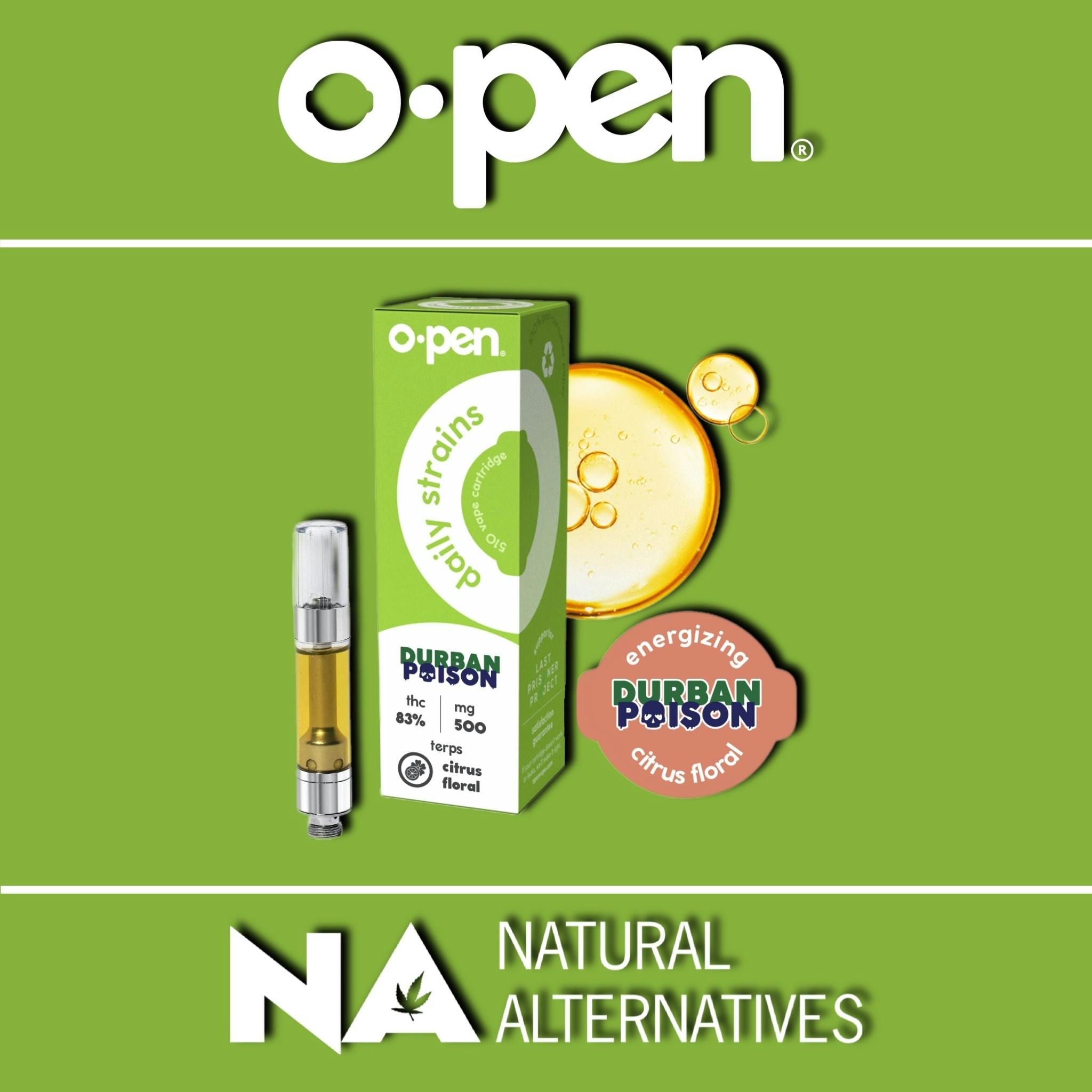 oPen - 500mg Reserve Cartridge - Durban Poison - Tax Included