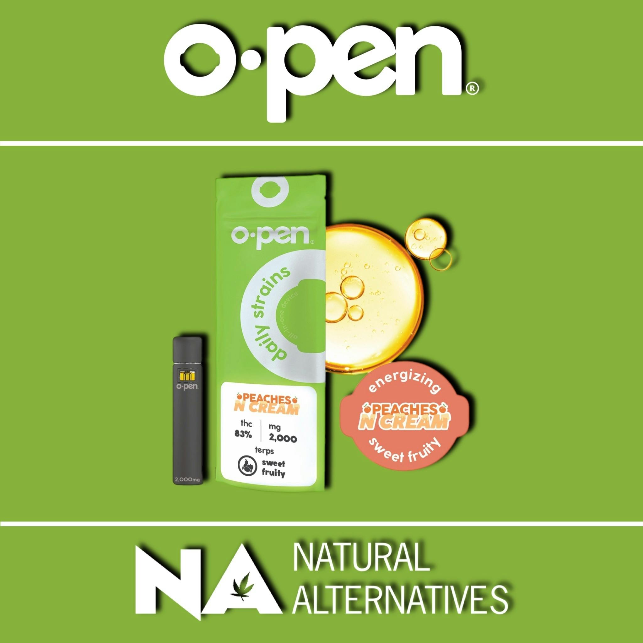 O.pen | Energizing Peaches N' Cream | Daily Strains AIO | 2g