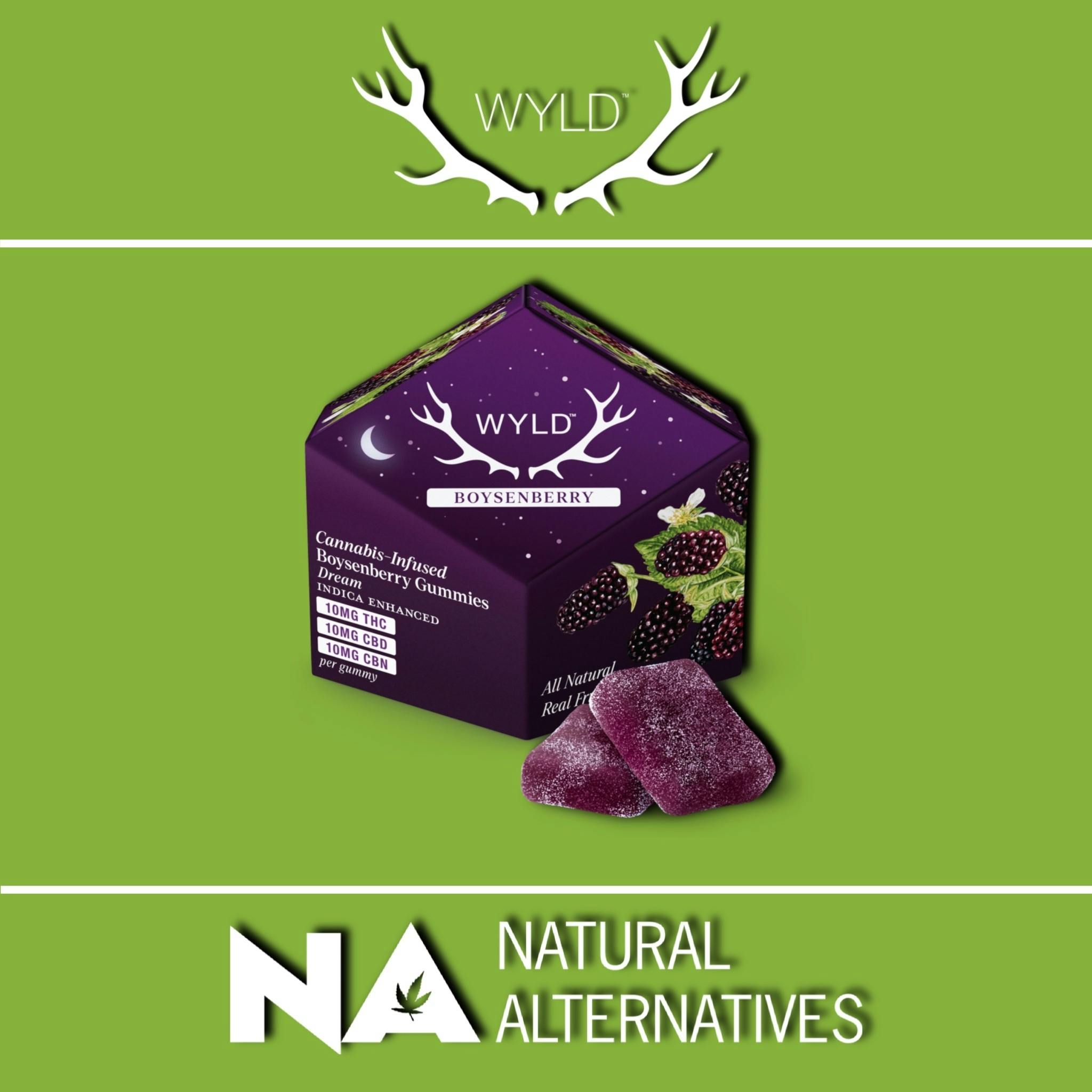 Boysenberry 1:1:1 THC:CBD:CBN Indica Gummies | 100mg | 10ct | 10mg/ea