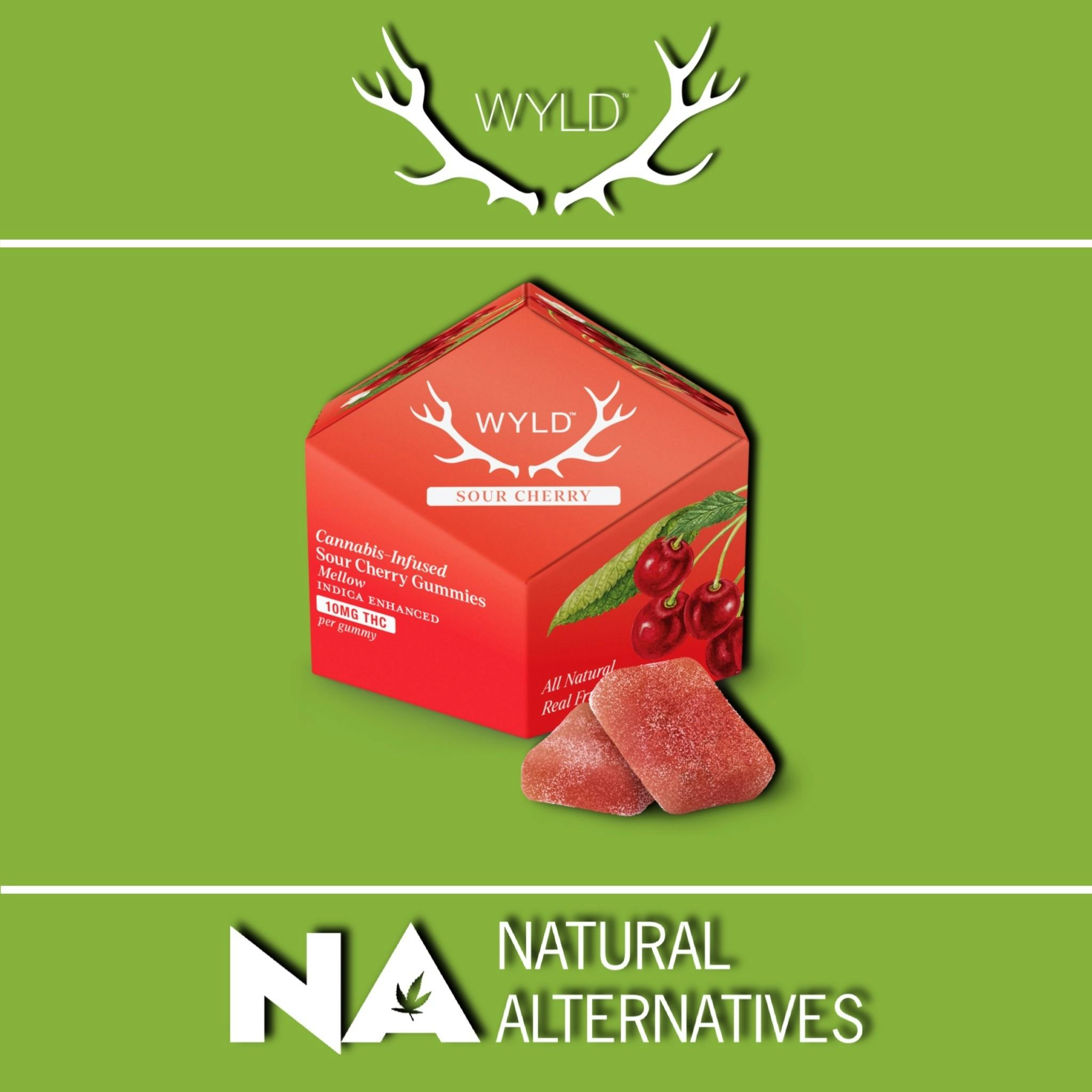 Sour Cherry Indica Enhanced Gummies | 100mg | 10ct | 10mg/ea