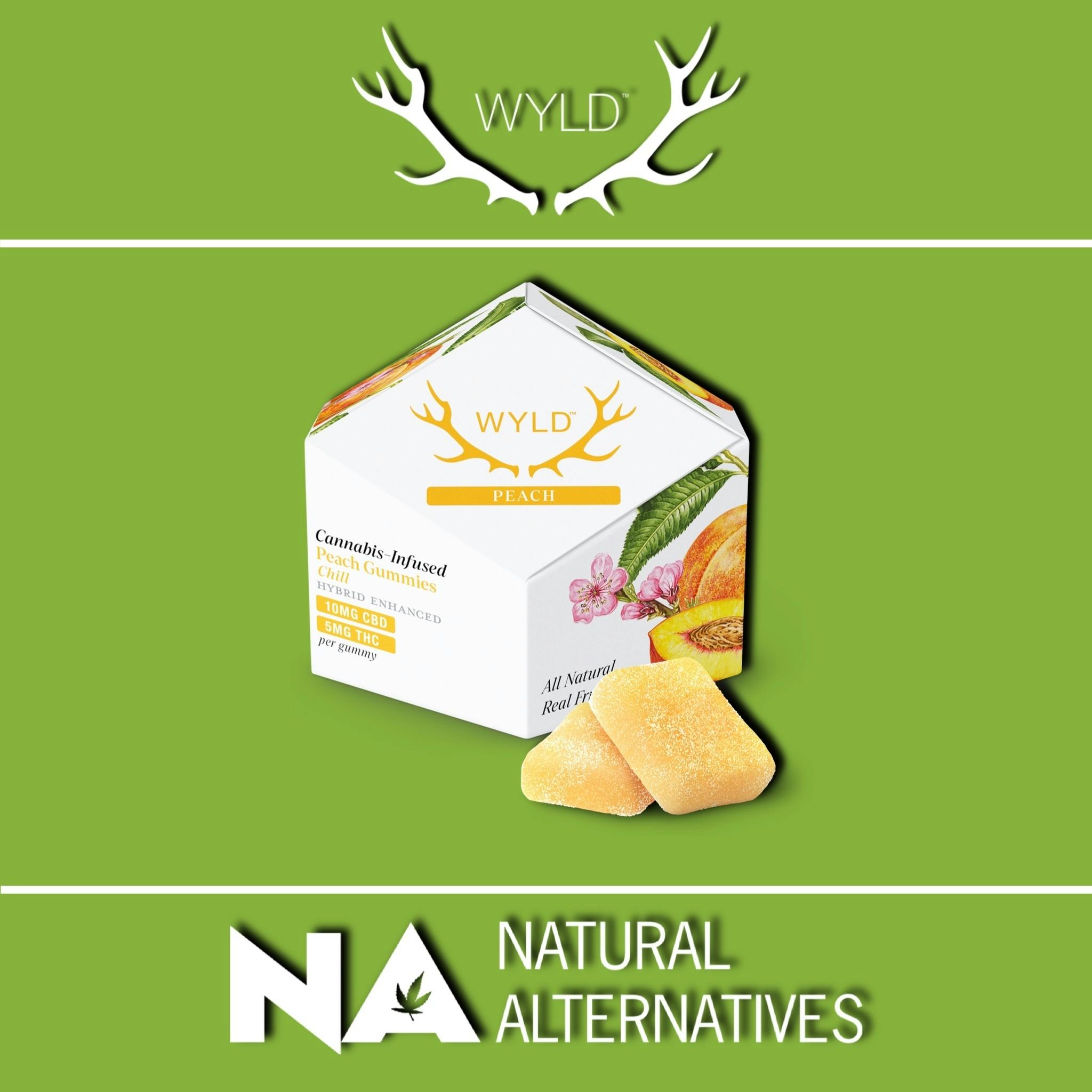 Peach 2:1 CBD:THC Hybrid Enhanced Gummies | 100mg | 10ct | 10mg/ea