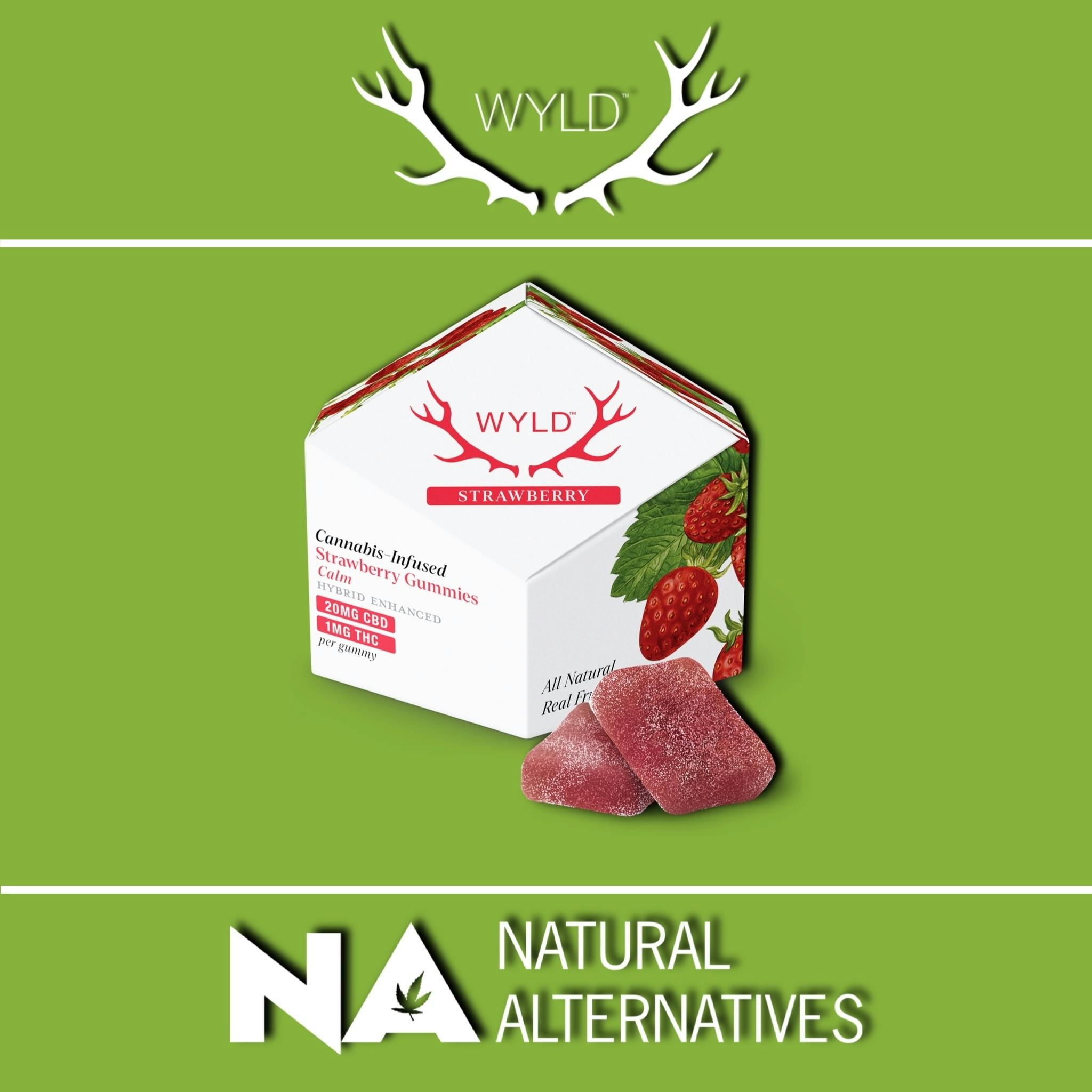 Strawberry 20:1 CBD + Hybrid Enhanced Gummies 200:10mg - Tax Included