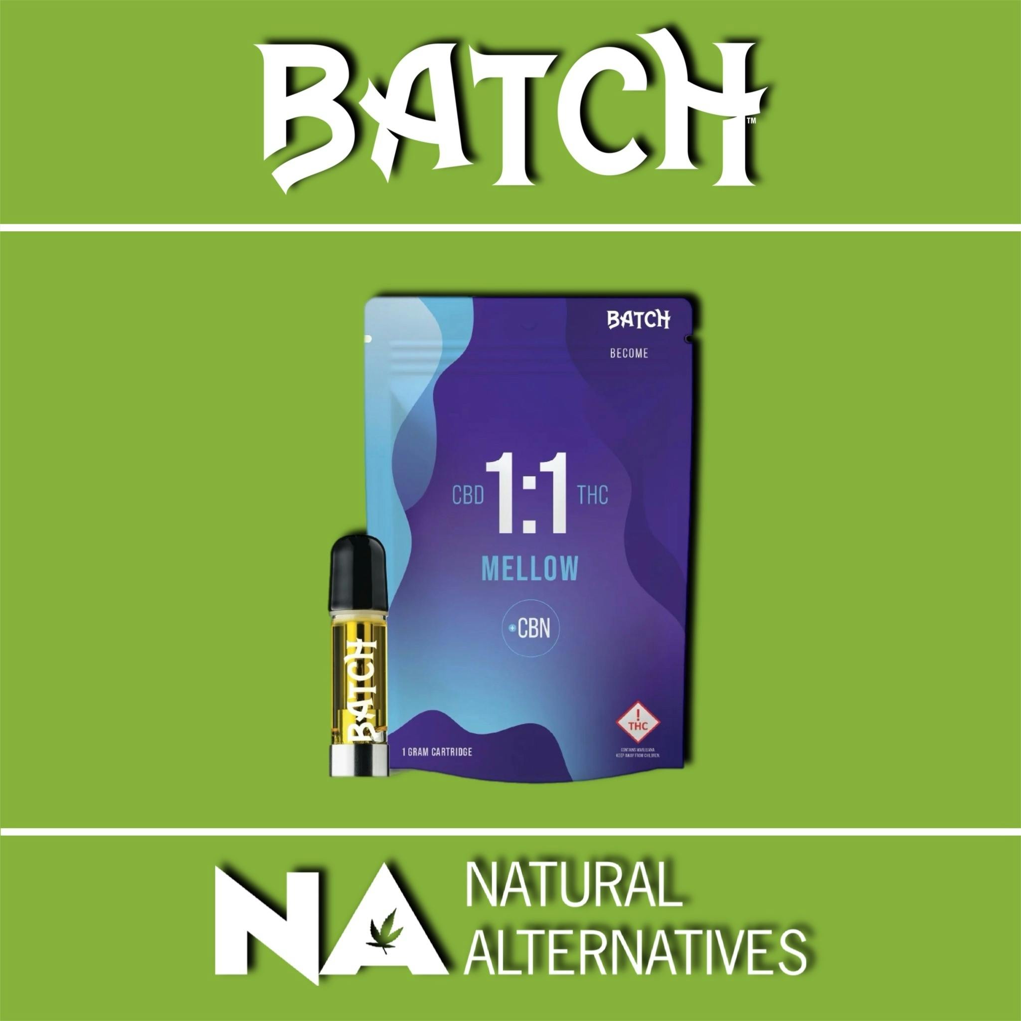 Become - Mellow 1:1 (THC:CBD + CBN) - 1g Cartridge - Tax Included
