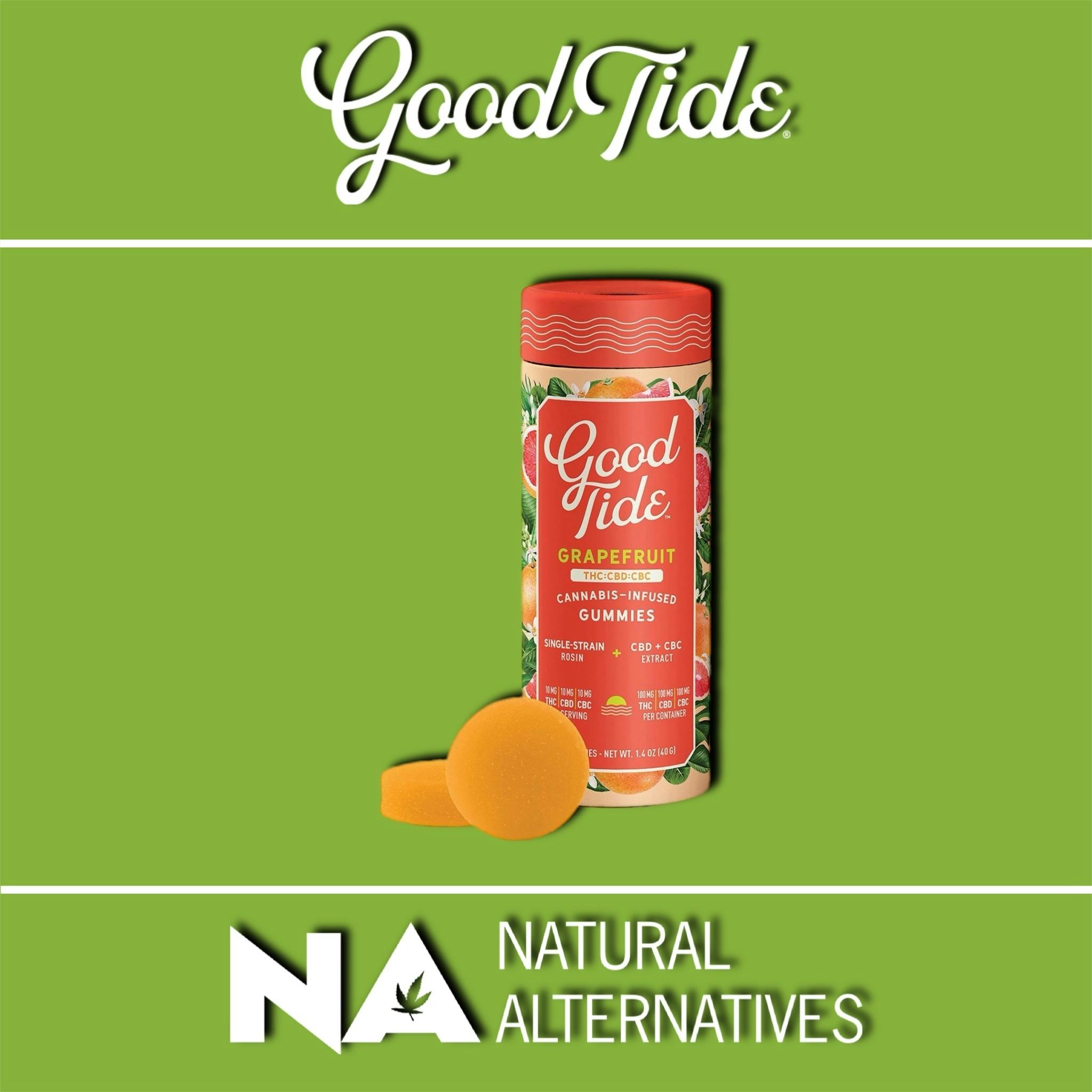 Grapefruit 1:1:1 THC:CBD:CBC Gummies | 100mg | 10ct | 10mg/ea