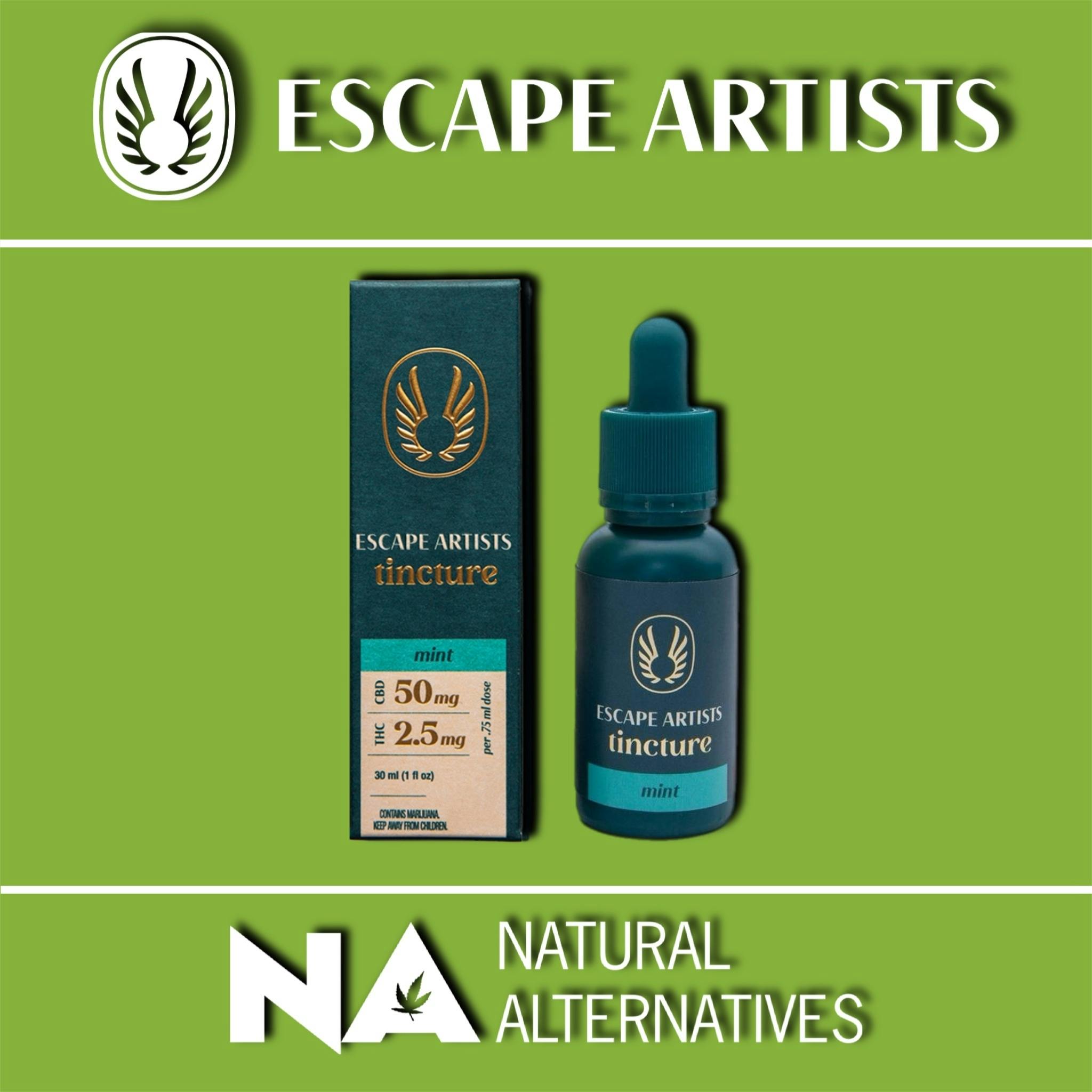 Escape Artists 20:1 Mint Tincture [1oz] (2000mg CBD : 100mg THC)