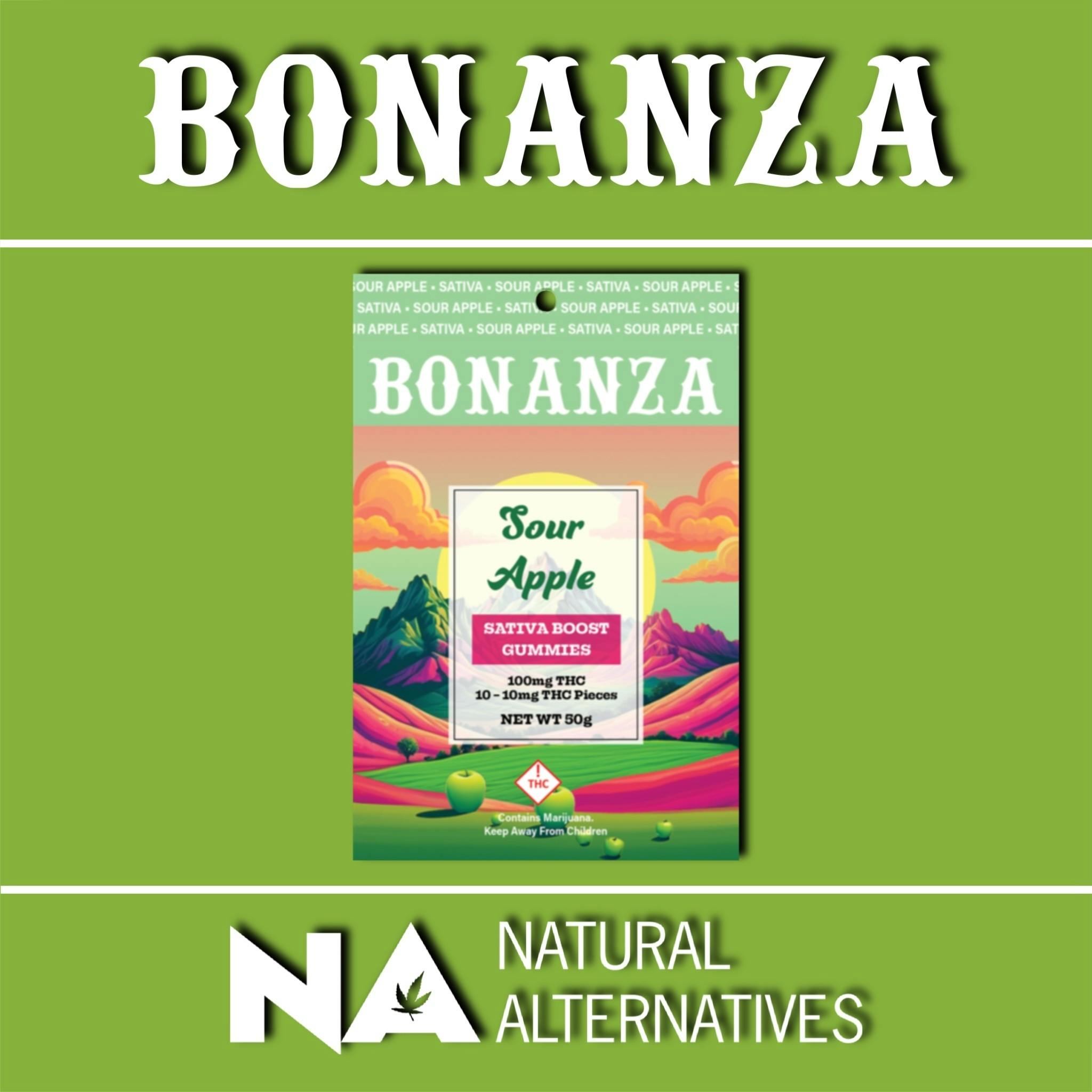 Boosted Gummies Sour Apple Sativa