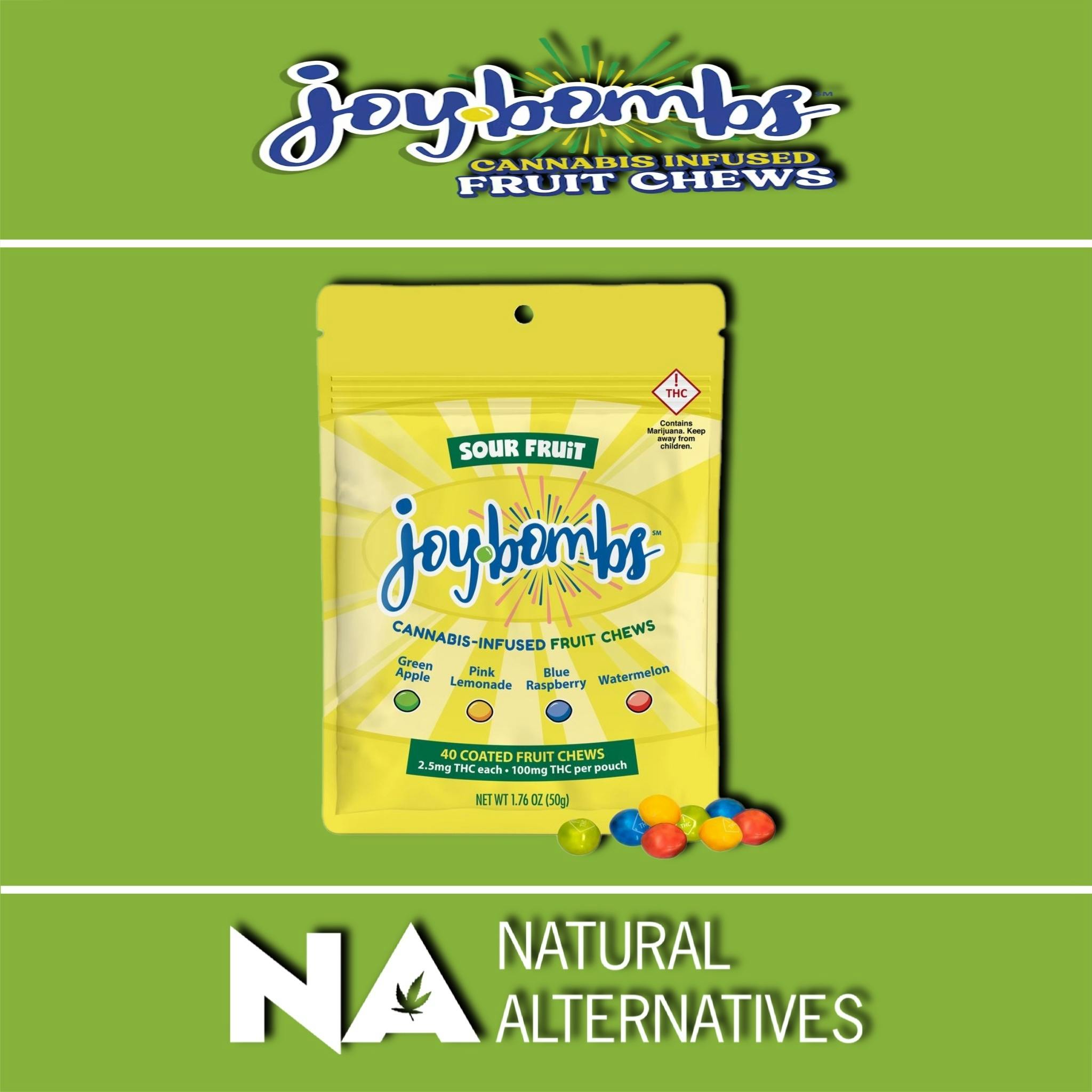 Joy Bombs Sour Fruit - 100mg THC (40pk / 2.5mg THC ea)