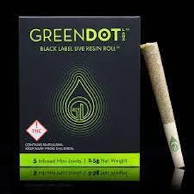 Green Dot Black Label Pre-roll 5 Pack | Cherry Pot Pie x Sour Animal