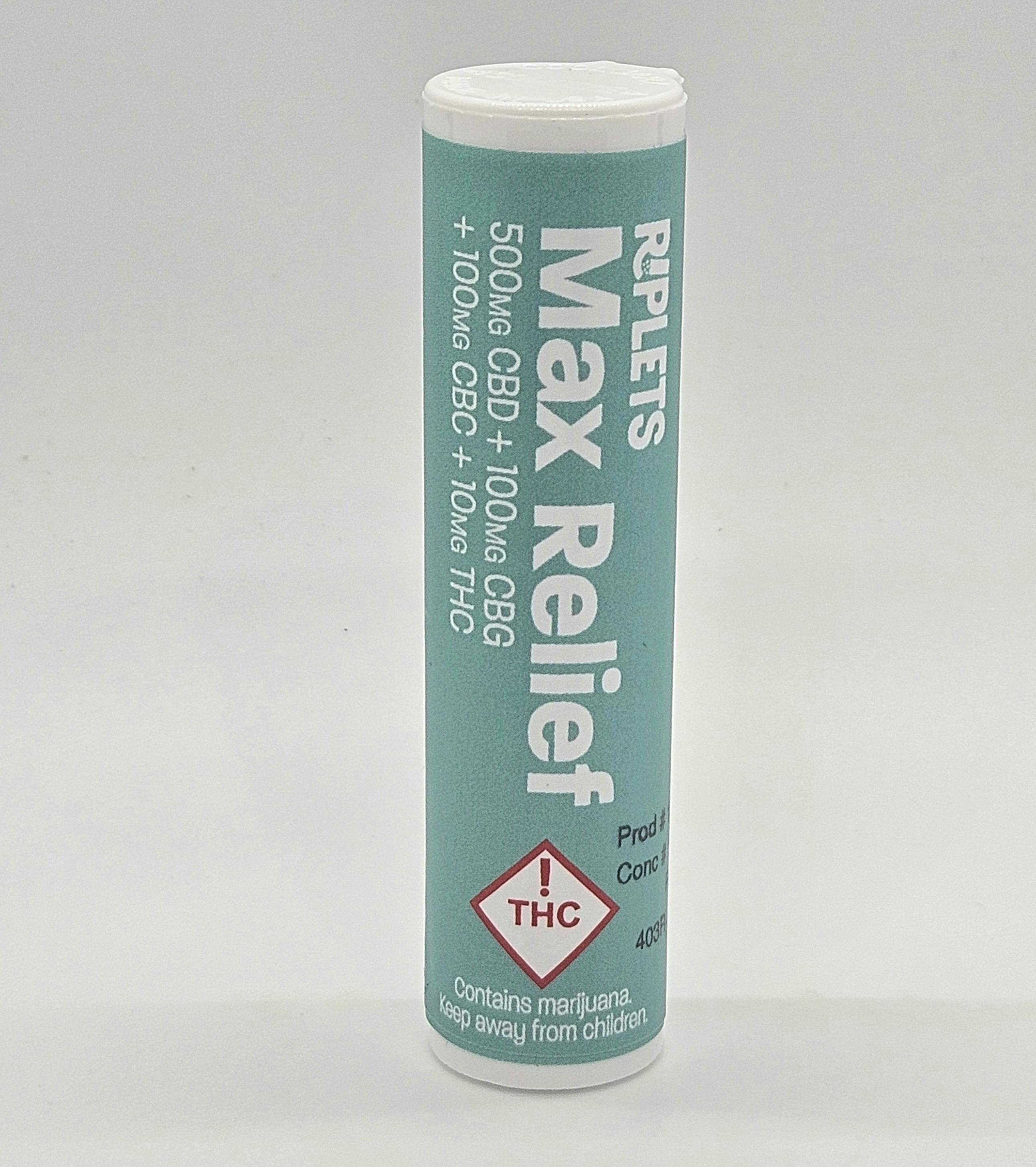 Max Relief | 500mg CBD | 100mg CBG | 100mg CBC | 10mg THC