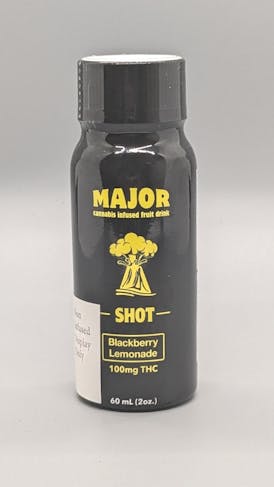 Cannabis Infused Fruit Drink | 100mg Major Pot Shot | Blackberry Lemonade