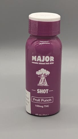 Cannabis Infused Fruit Drink | 100mg Major Pot Shot | Fruit Punch