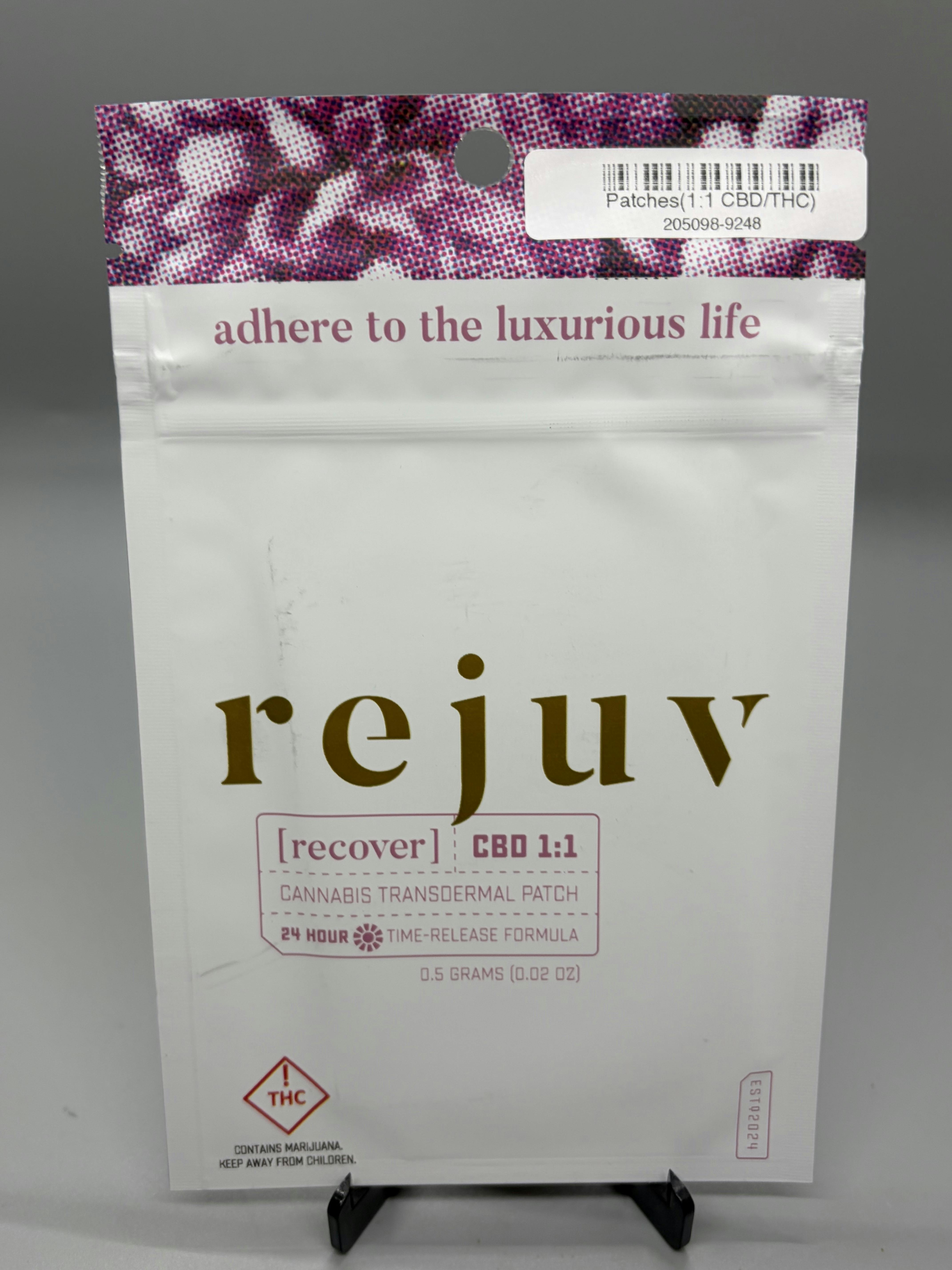 Rejuv | Recover | Transdermal Patch | 15mg CBD/15mg THC