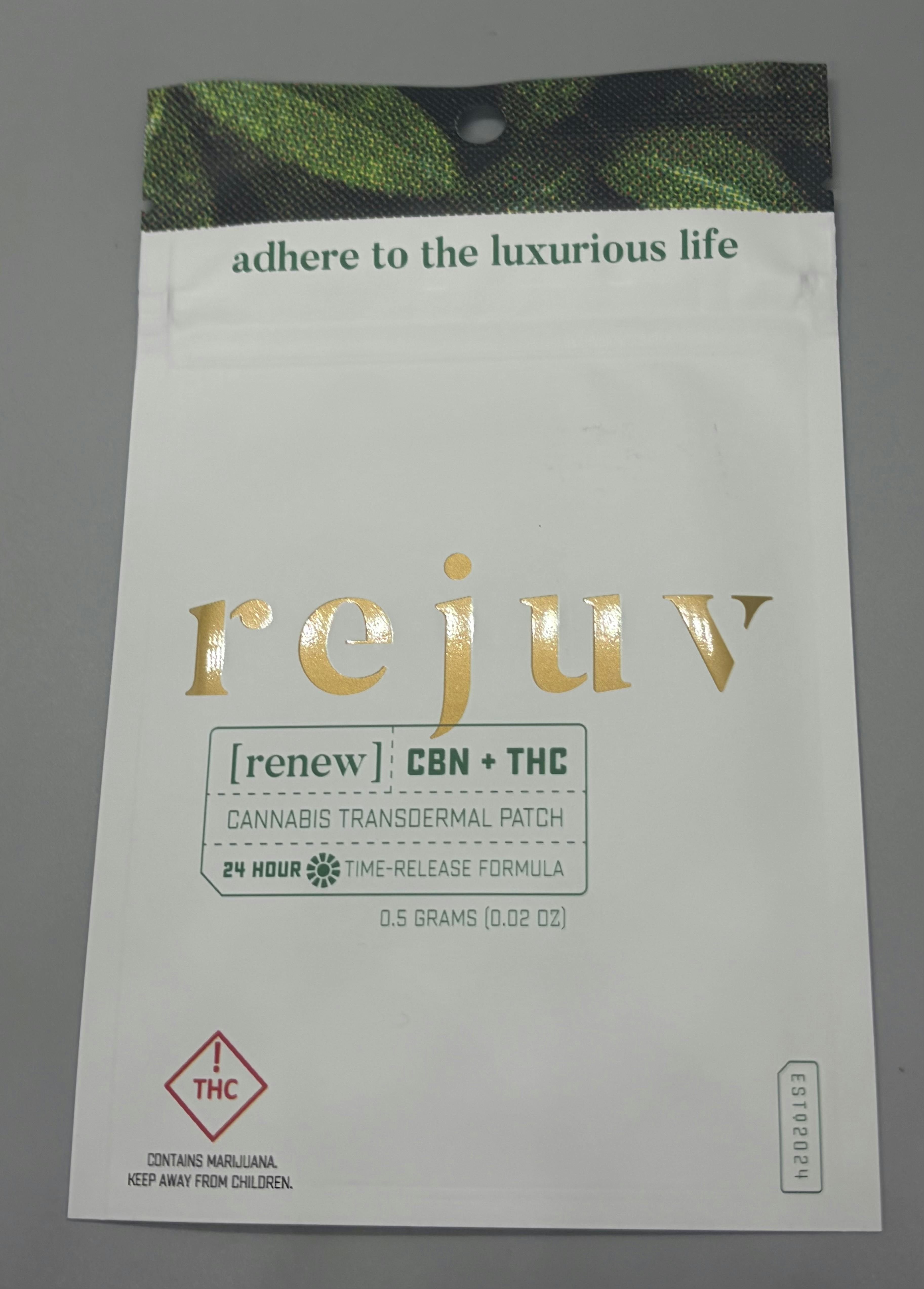 Rejuv | Renew | Transdermal Patch | 5mg THC / 25mg CBN