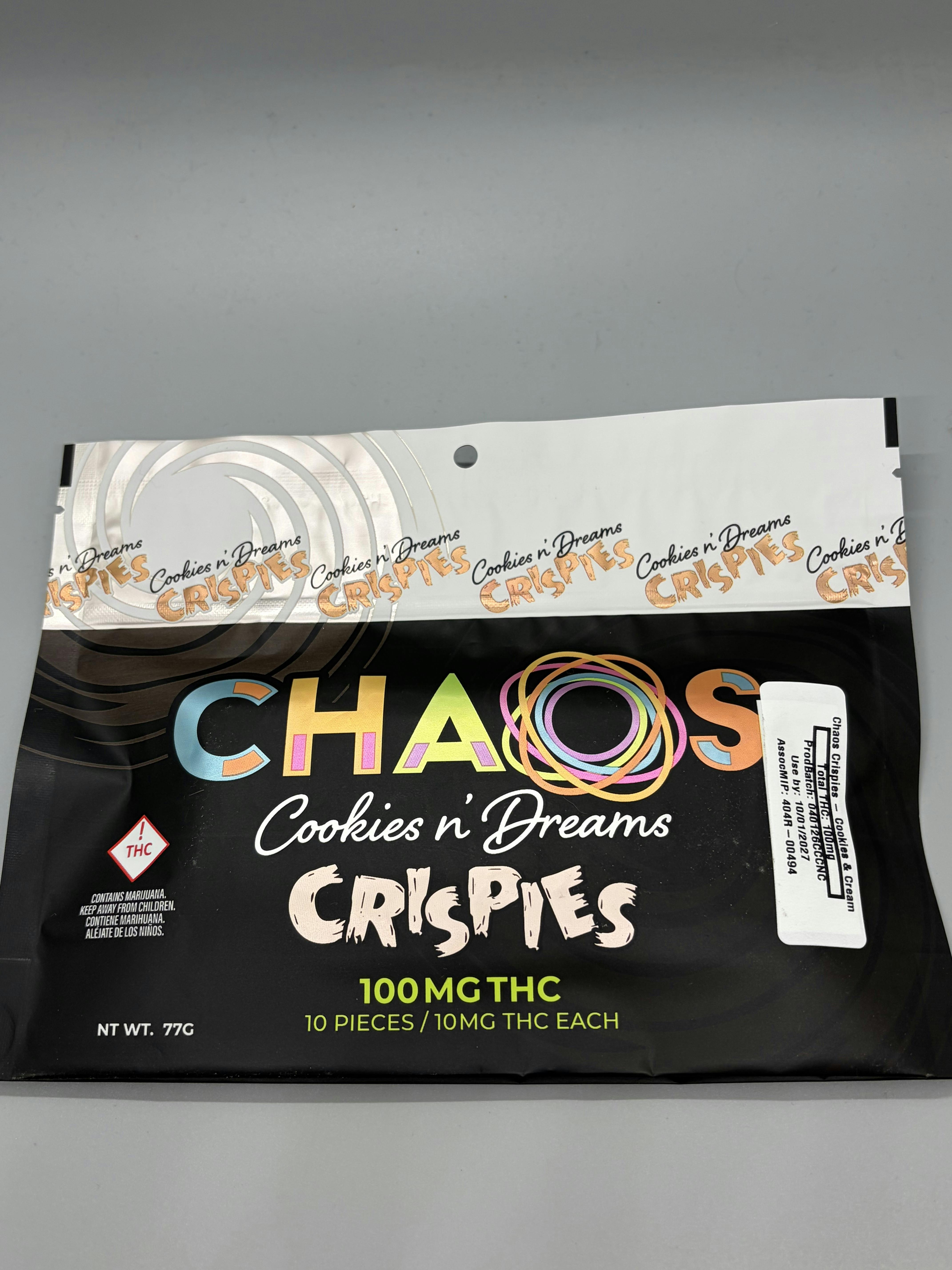 Chaos Crispies - Cookies N Dreams 100mg