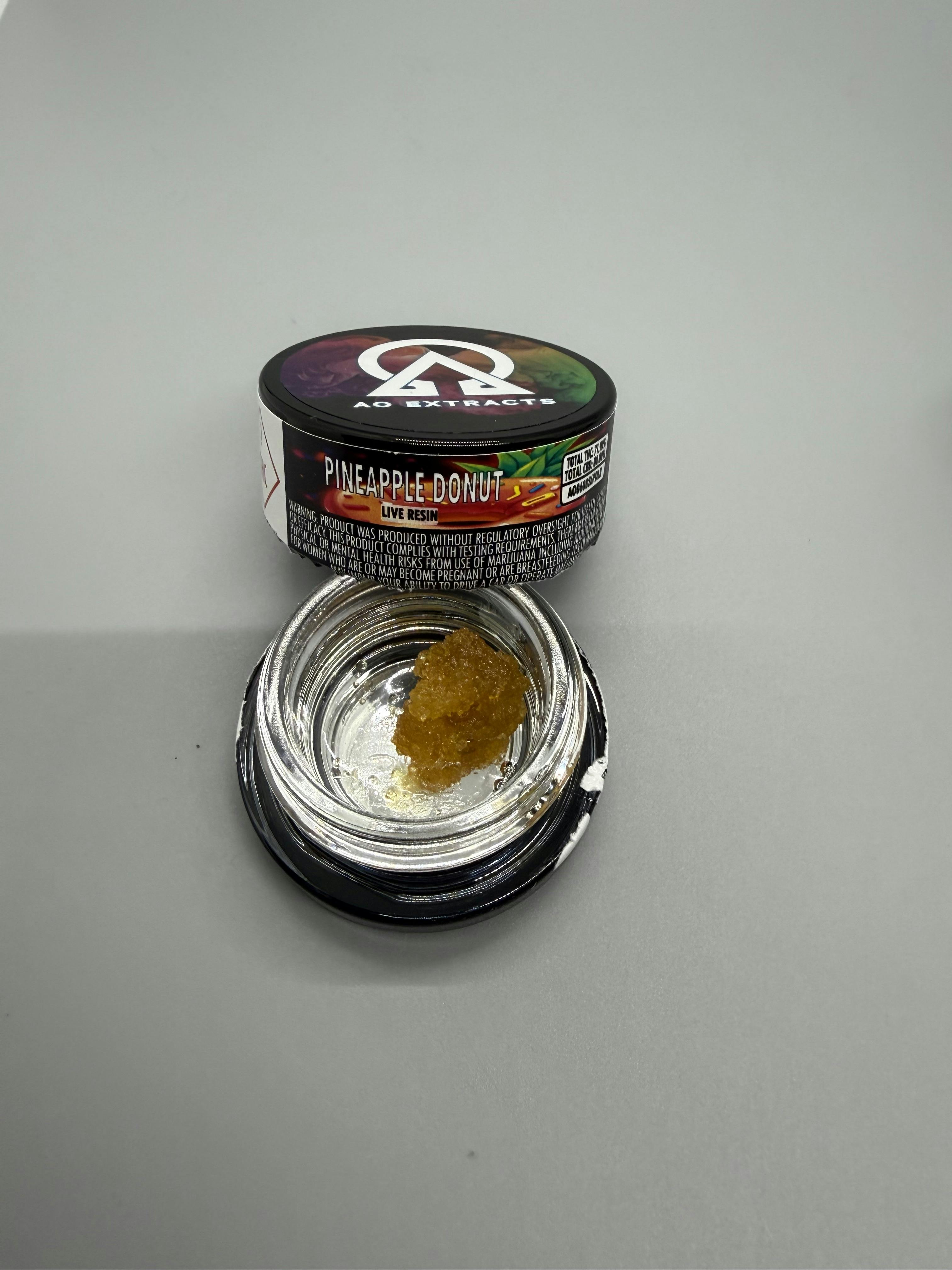 AO Extracts 1G Live Resin | Pineapple Donut