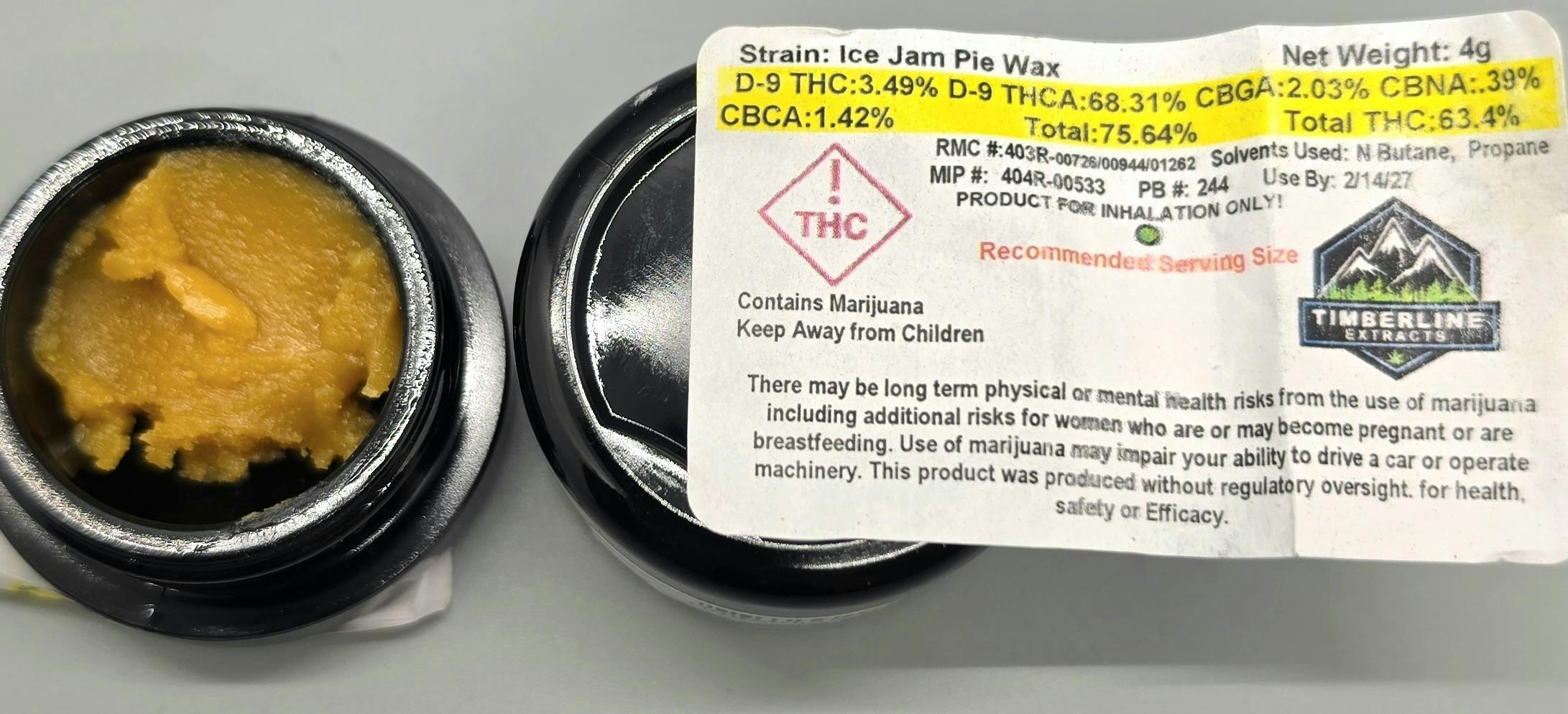 Timberline | 4g Bucket Wax | Ice Jam Pie