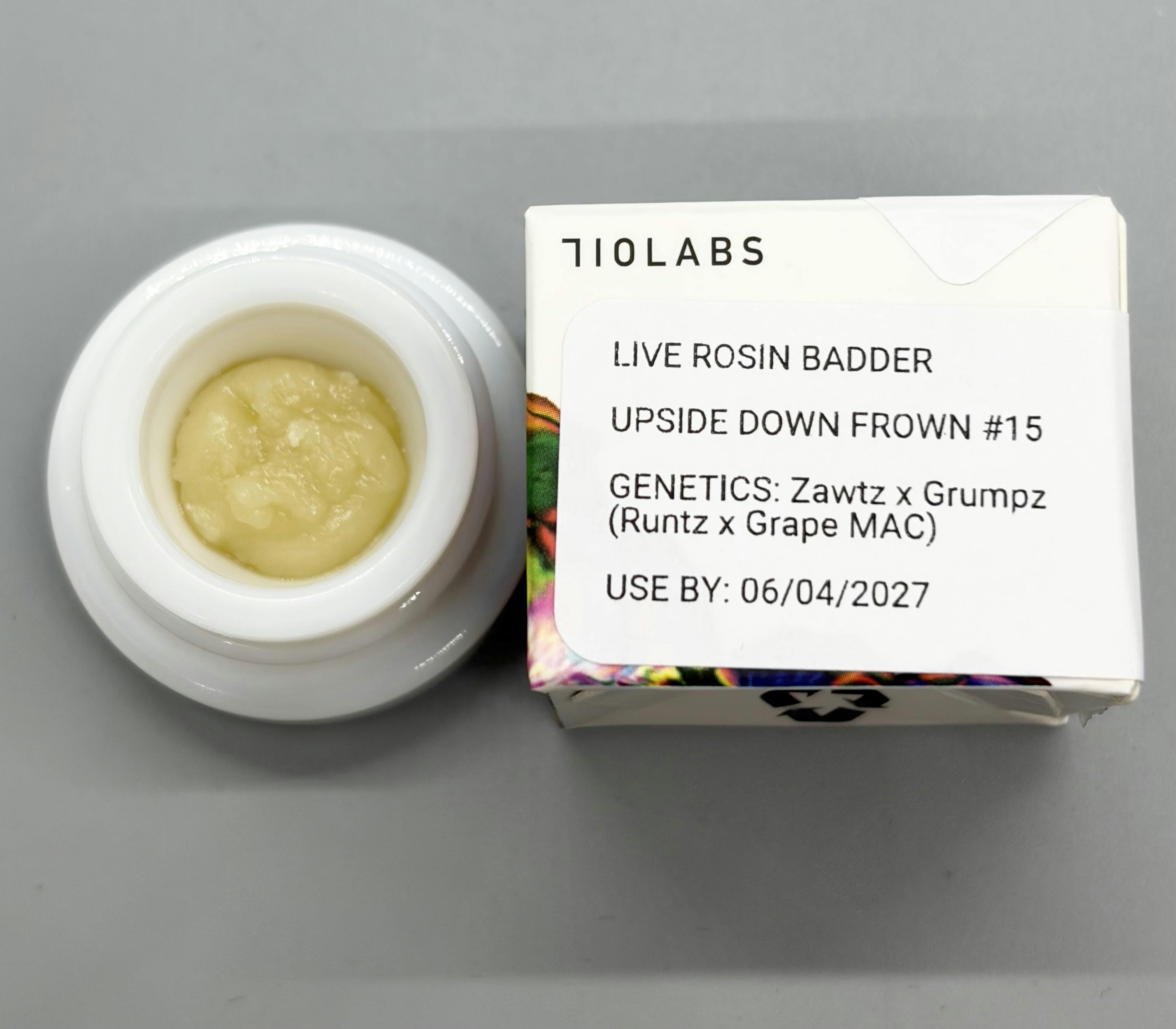 Upside Down Frown #15 | Live Rosin | Badder | 1g