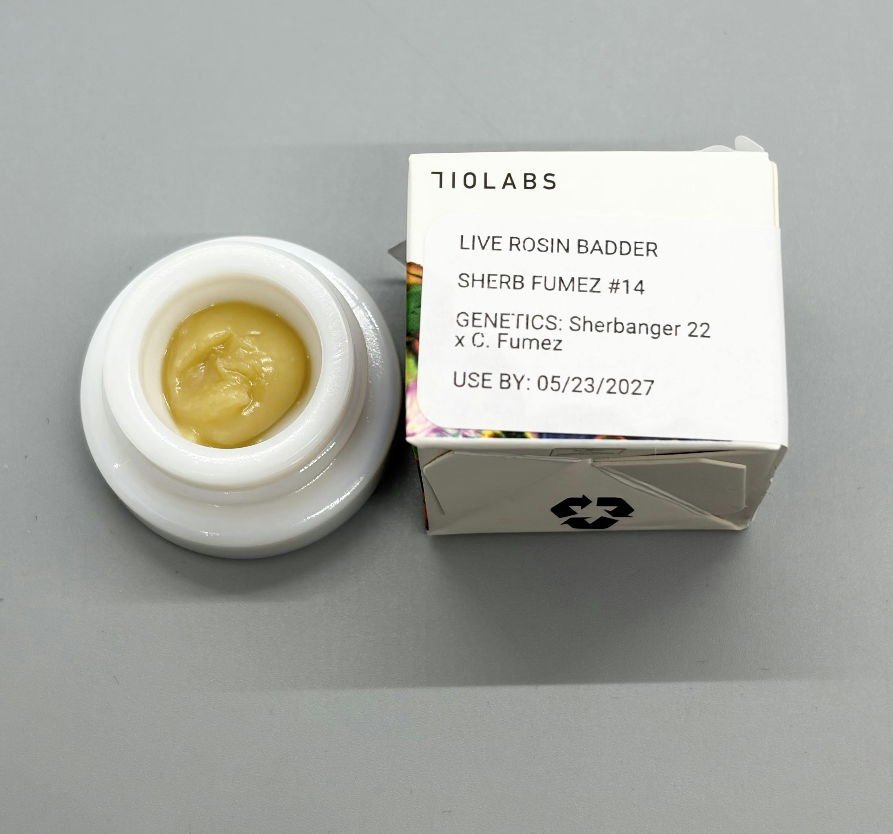 710 Labs 1g Live Rosin Badder | Sherb Fumez #14
