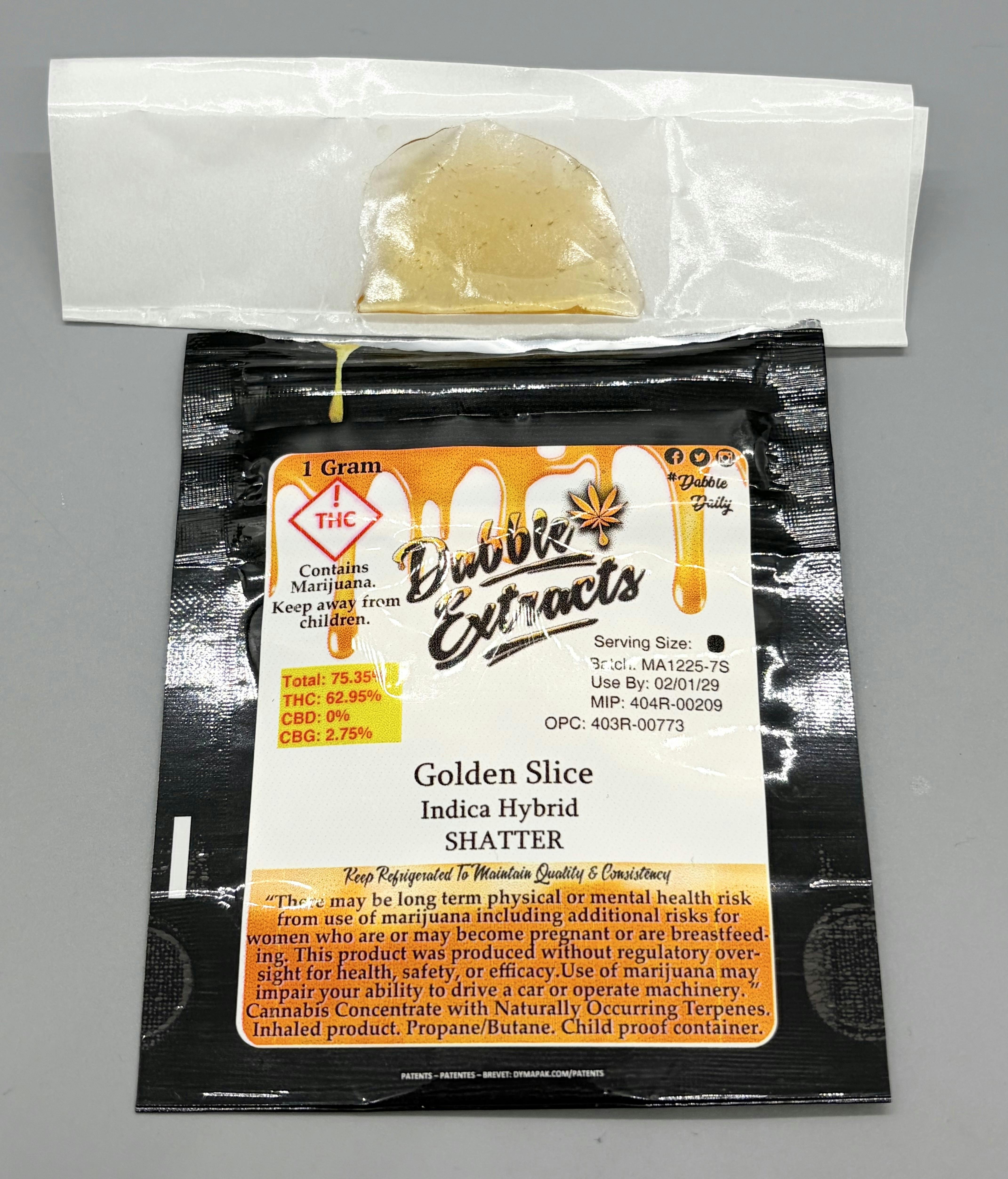 Dabble Extracts | Shatter | Golden Slice