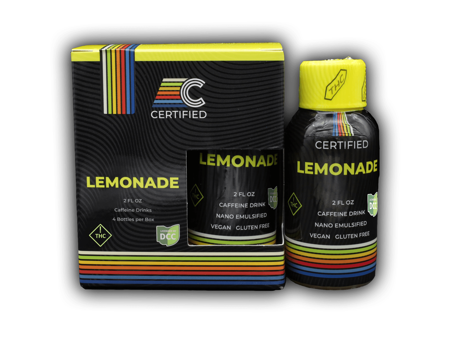 Certified | Lemonade & Caffeine Drink | 4pk 100mg