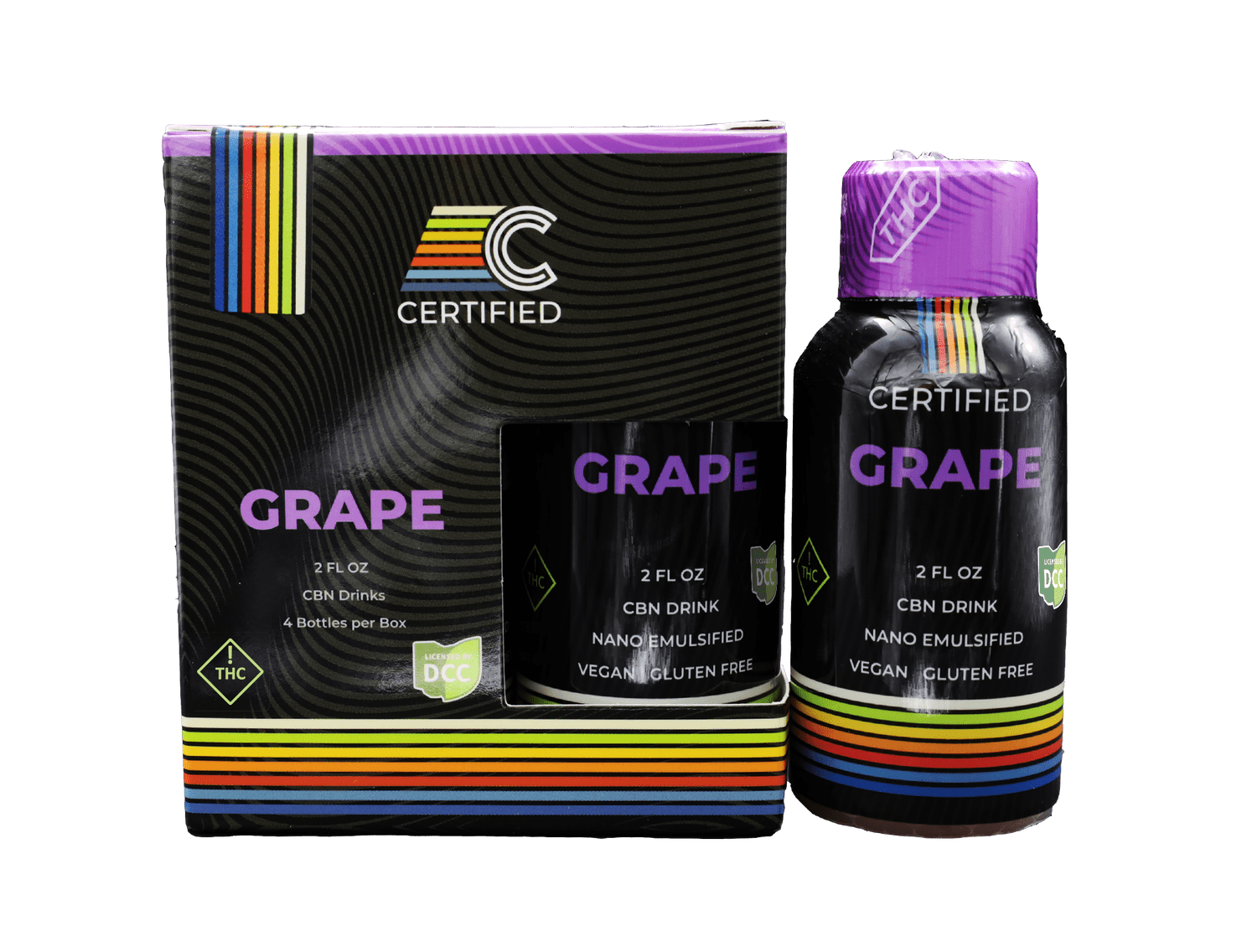 Certified | Grape & CBN Drink | 4pk 100mg