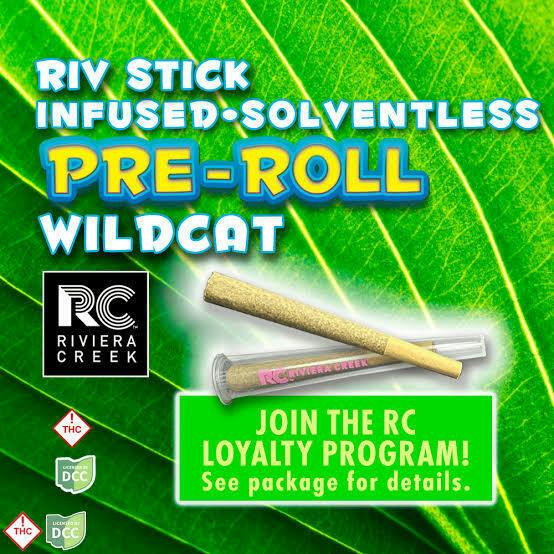 Riviera Creek | Wild Cat | Sativa | 1g (3pk) Infused Pre-roll