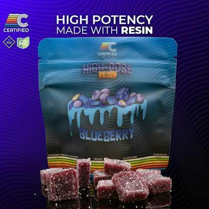 Certified | Blueberry | Hybrid | 480mg 10pc | Resin Gummies