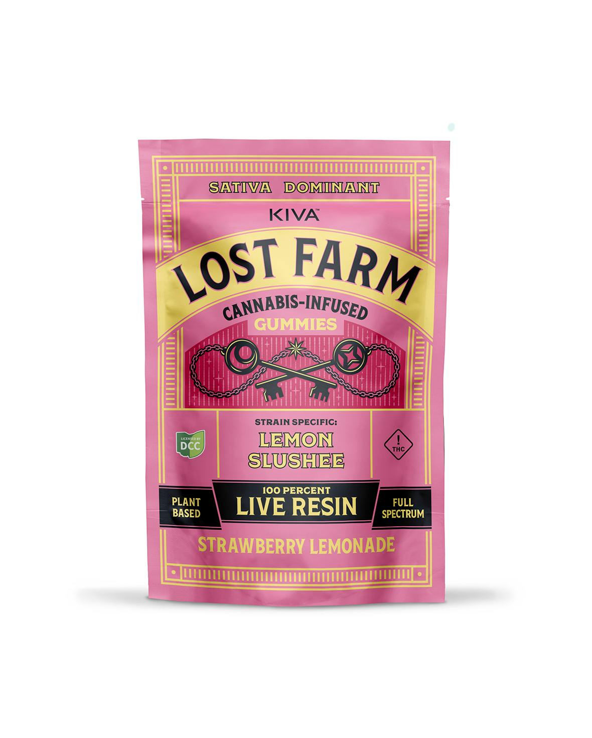 Lost Farms | Strawberry Lemonade Live Resin Gummies | Sativa | 100mg 10pc
