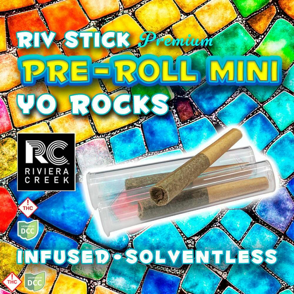 Riviera Creek | YO Rocks | Sativa | 1g (3pk) Infused Pre-roll