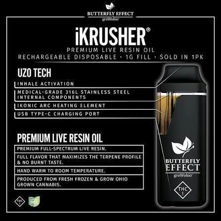 Butterfly Effect | Inferno | Indica | 1g Live Resin Disposable