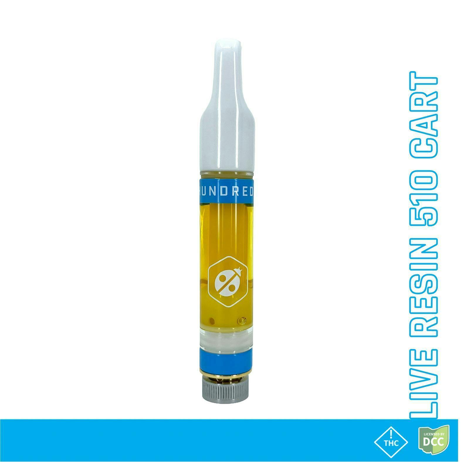 Hundred Percent Labs | Boss Lady | Indica/Hybrid | 1g Live Resin Cart