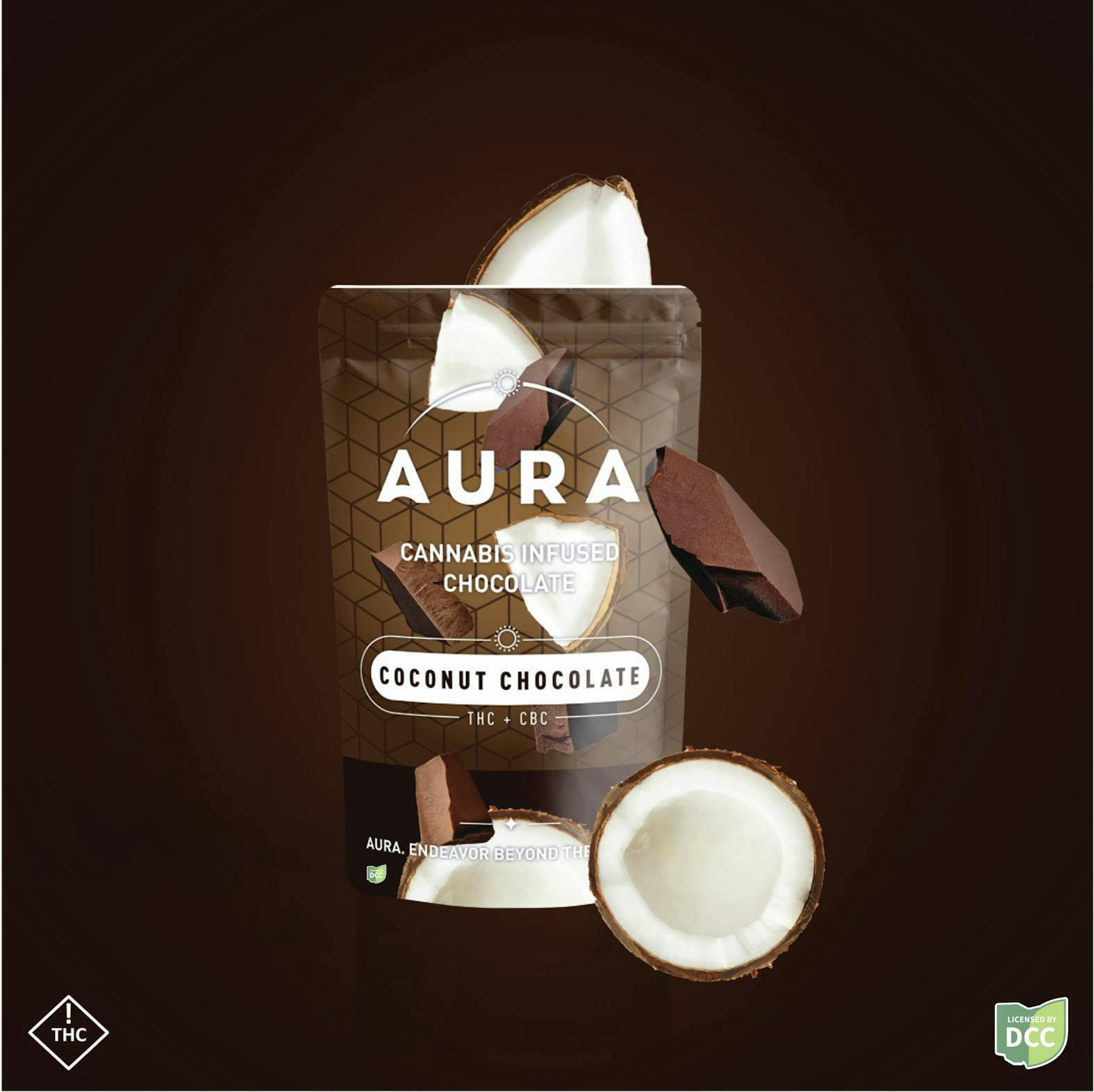 Aura | Coconut Chocolate Pieces | Hybrid | 100mg 10pc