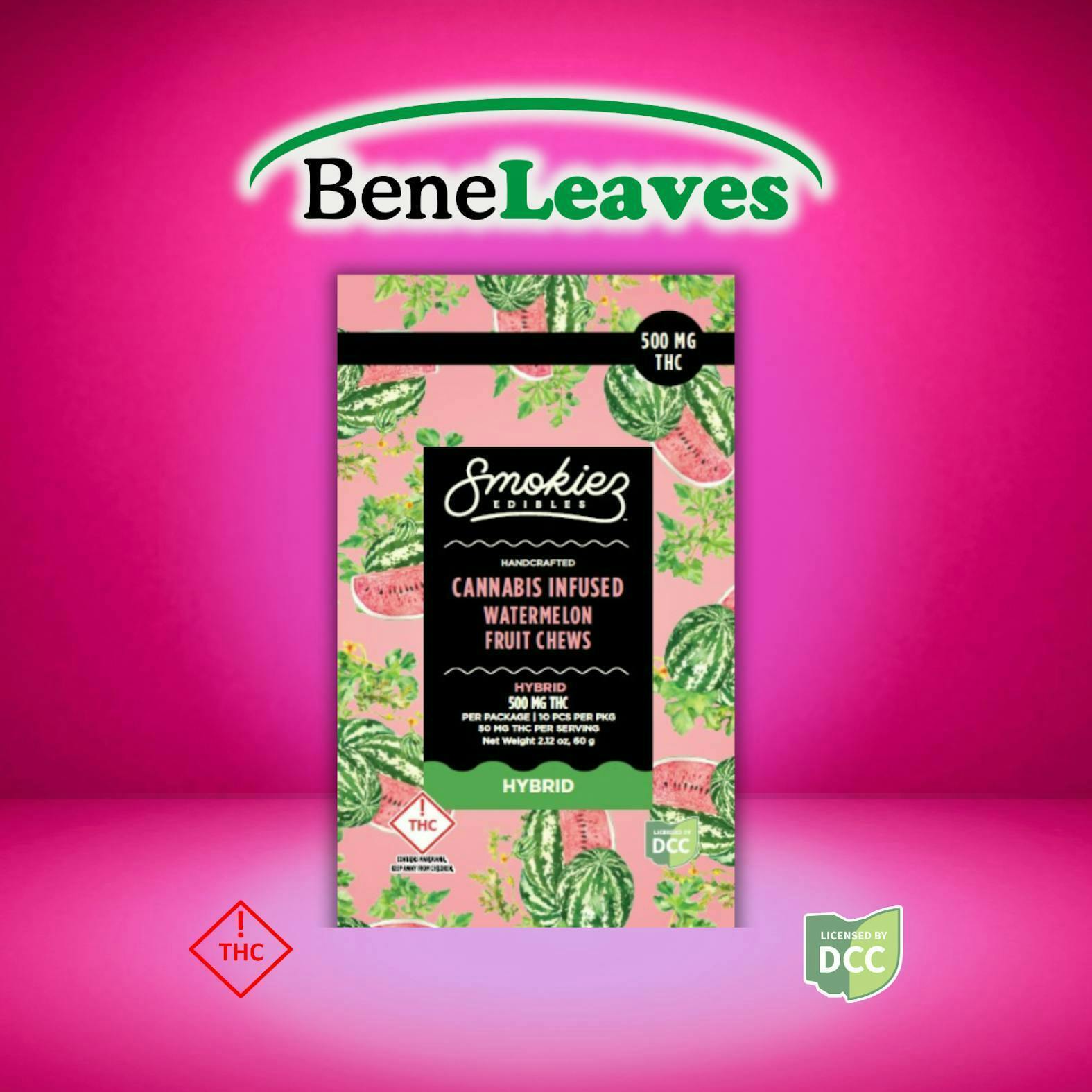Sweet Watermelon Gummies | 500mg | 10ct | 50mg/ea
