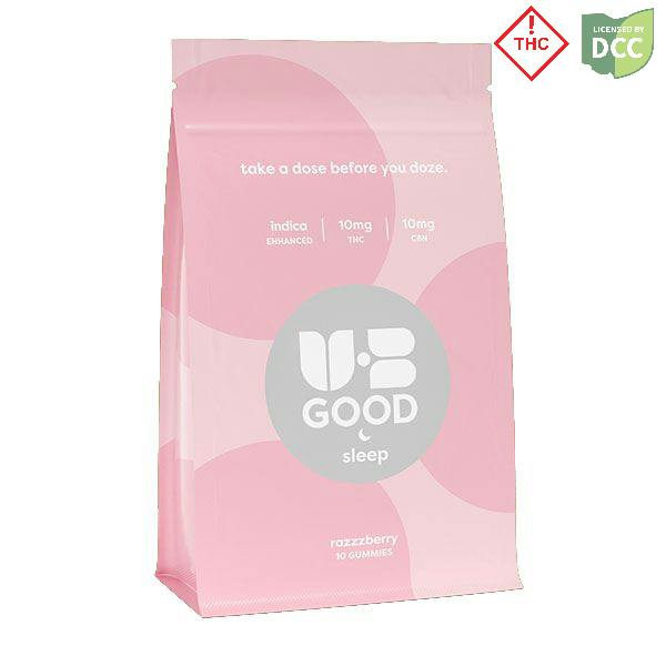 UB Good | Razzzberry Gummies | Indica | 1:1 THC:CBN | 100mg 10pc