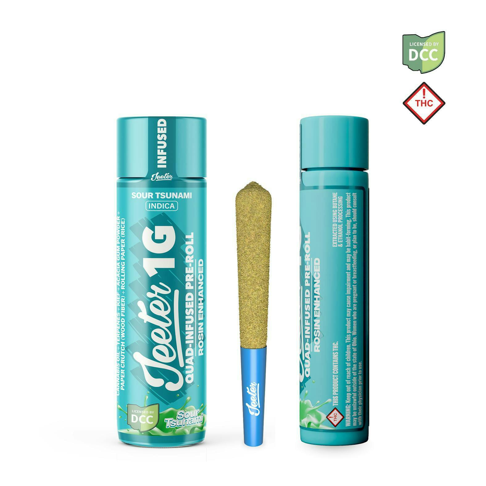 Jeeter | Sour Tsunami Indica | Infused Pre-roll 1g