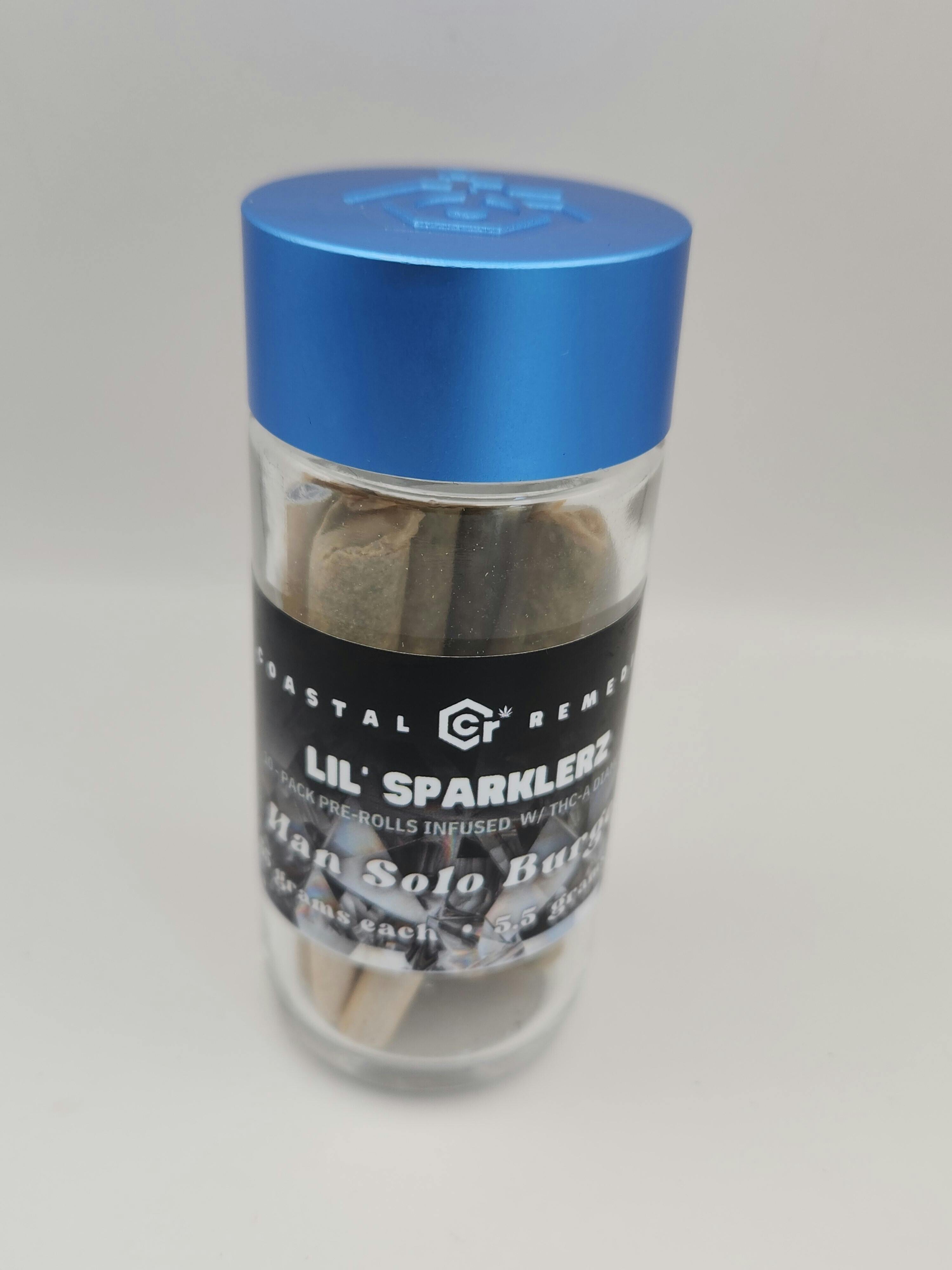 Solo Hans Burger | .55g Little Sparklerz | THCA Infused | 10 Pack Jar | Hybrid | Coastal Remedies