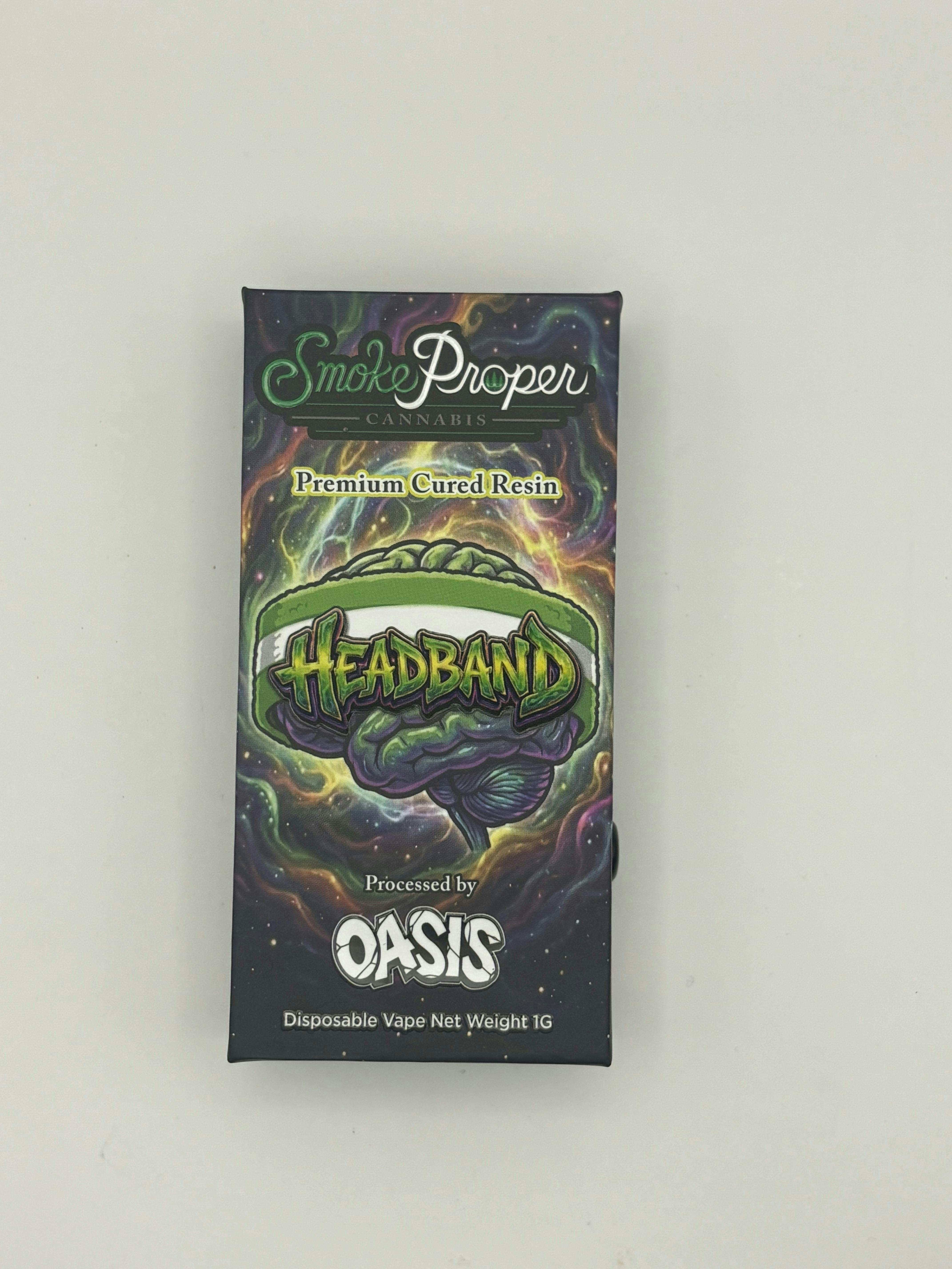 🆕 1g Cured Resin Dispo- Headband (Smoke Proper)