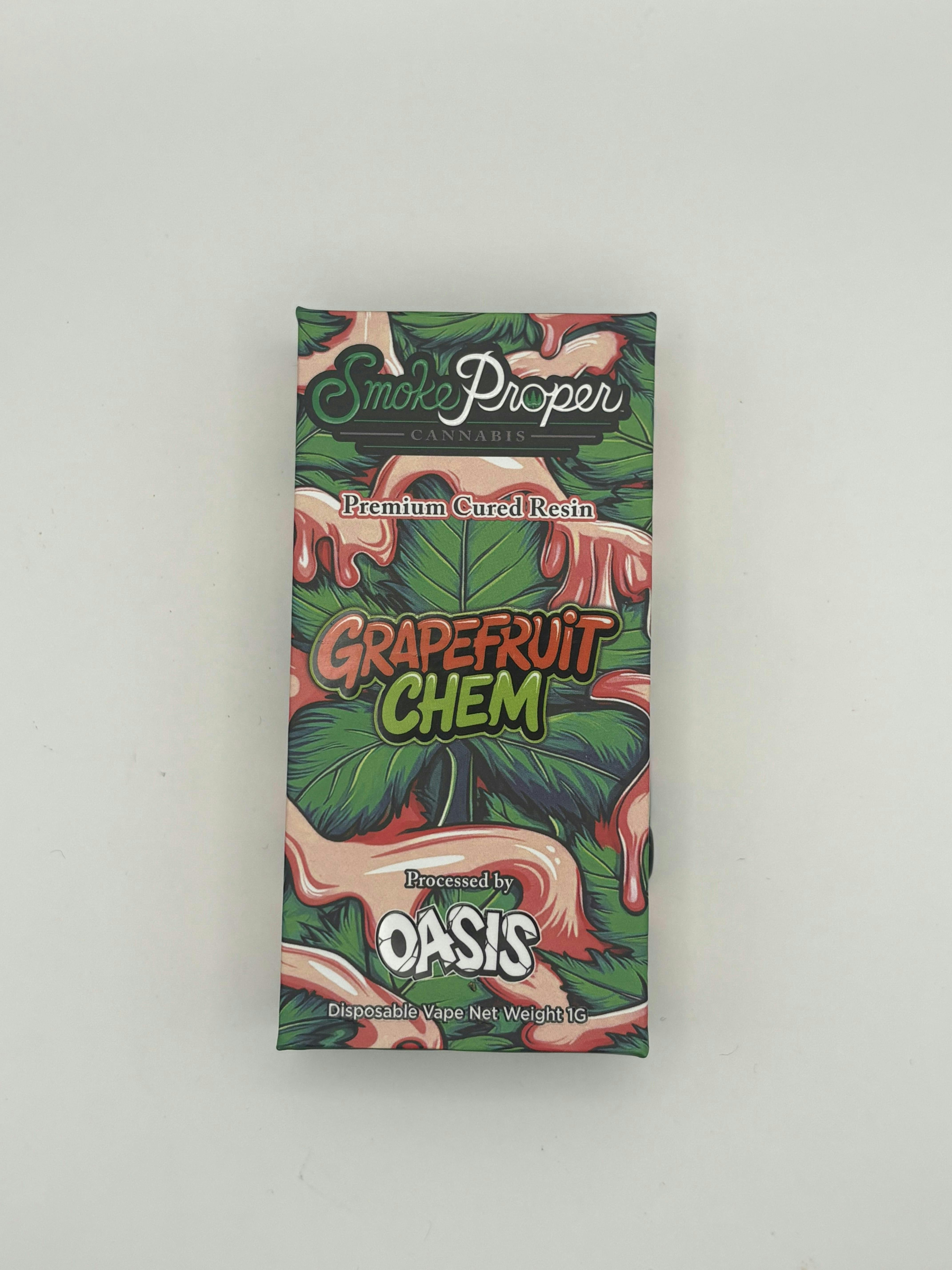 🆕 1g Cured Resin Dispo- Grapefruit Chem (Smoke Proper)