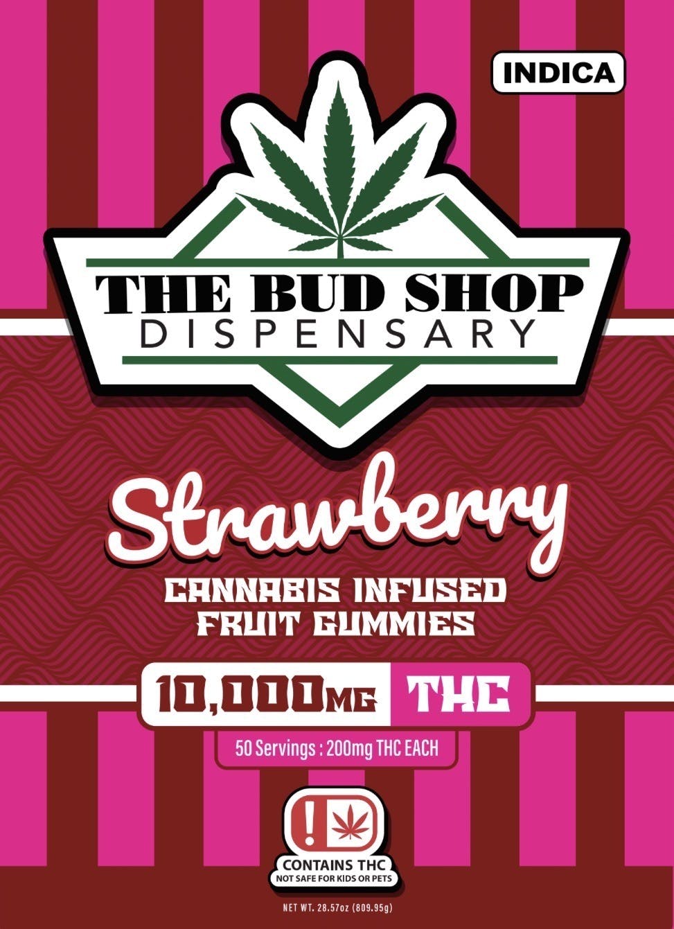 BUD SHOP STRAWBERRY GUMMY 10,000mg