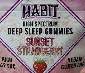 No Card Required THC - Habit - 100mg THC & 150mg CBN Hemp Sleep Gummies - Sunset Strawberry