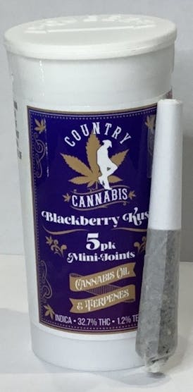Country Cannabis - Blackberry Kush - 5 Pack Mini J’s - Indica