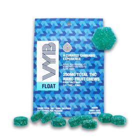 VYB - Float Nano Fruit Chews 250mg Indica - 1:1 THC:CBD - Mango Berry