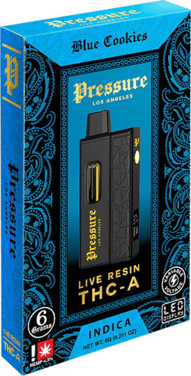 No Card Required THC - Pressure - Indica Blue Cookies - 6g Live Resin Disposable Vape