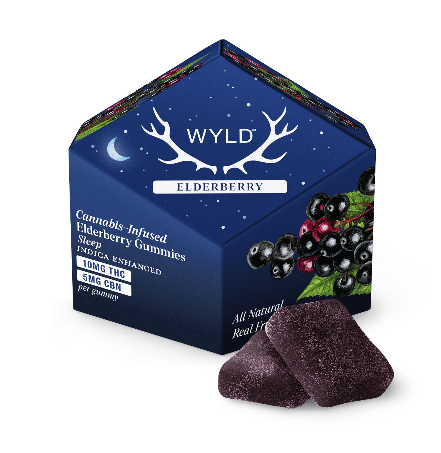 Wyld - Elderberry 2:1 THC:CBN Gummies 100mg (REC)